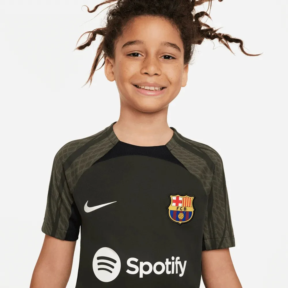 Nike 2023-24 Barcelona Youth Dri-Fit Knit Top - Image 3