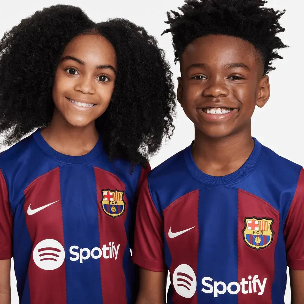 Nike 2023-24 Barcelona Youth Stadium Home Jersey - Image 3