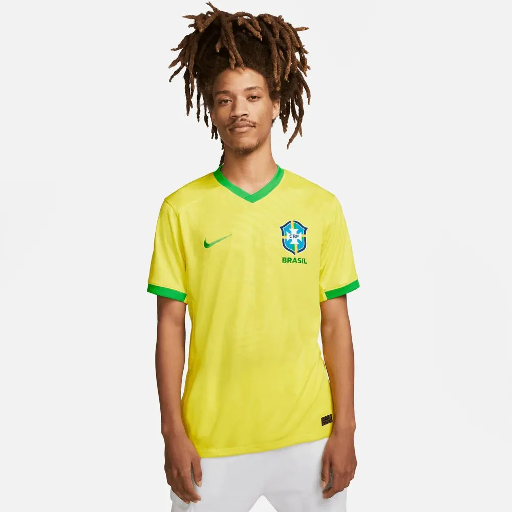 Nike 2023-24 Brazil Women's (Men's Cut) Stadium Home Jersey - Image 3