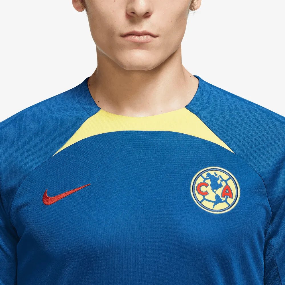 Nike 2023-24 Club America Academy Pro Drill Top - Blue-Yellow - Image 3