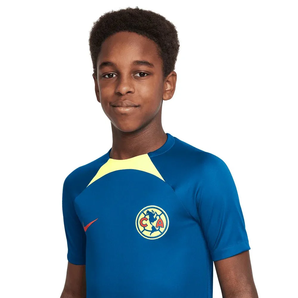 Nike 2023-24 Club America Youth Academy Drill Top - Blue-Yellow - Image 3