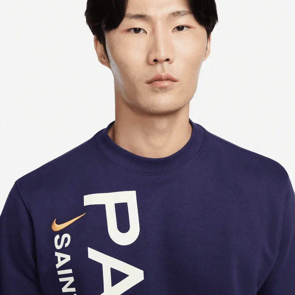 Nike 2023-24 PSG Men's Crew-Neck French Terry Sweatshirt - Image 3