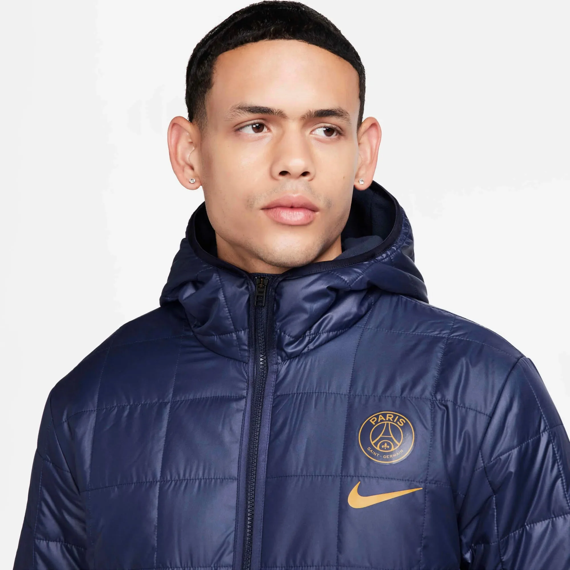 Nike 2023-24 PSG Men's Fleece-Lined Hooded Jacket - Image 3