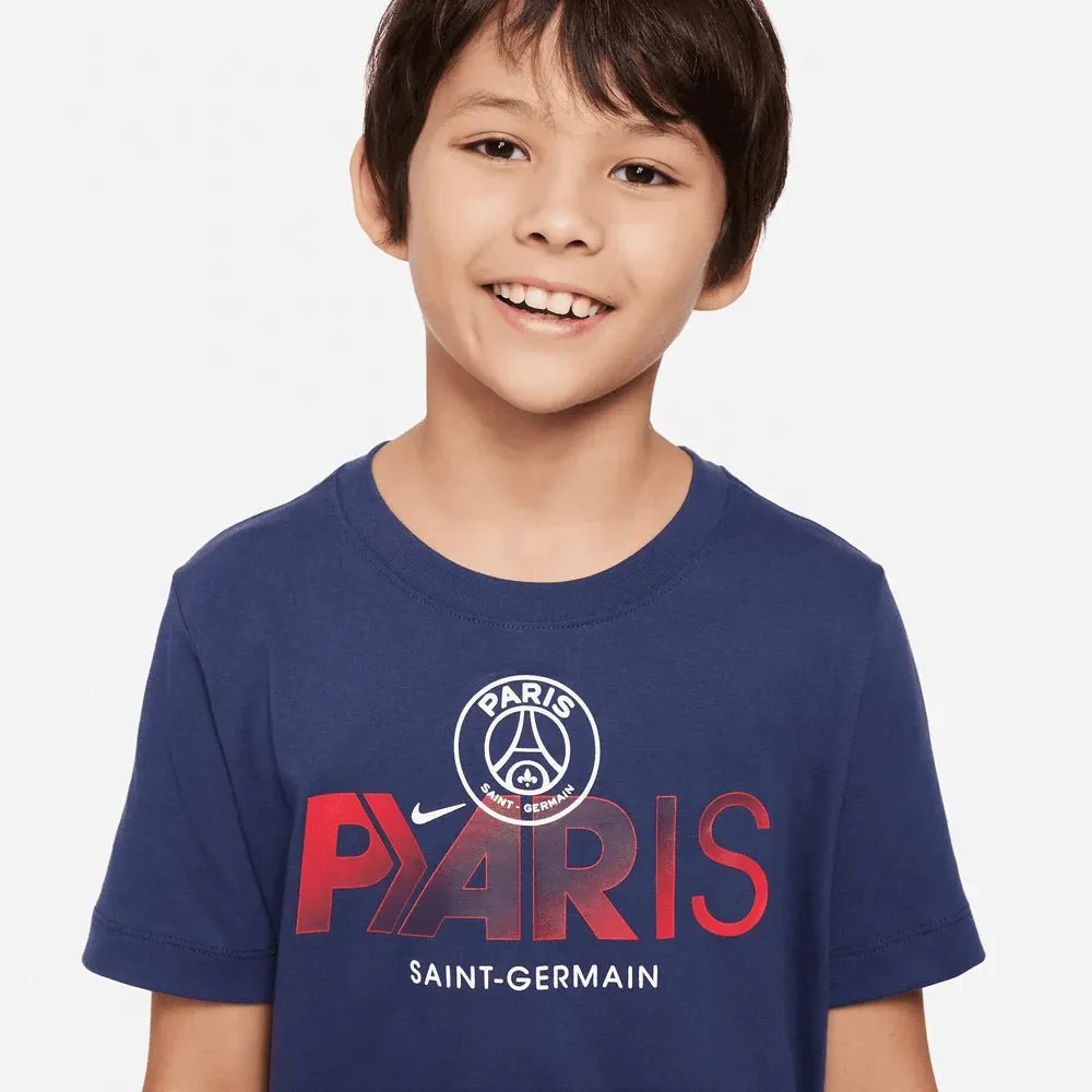 Nike 2023-24 PSG Youth Mercurial T-Shirt - Image 3