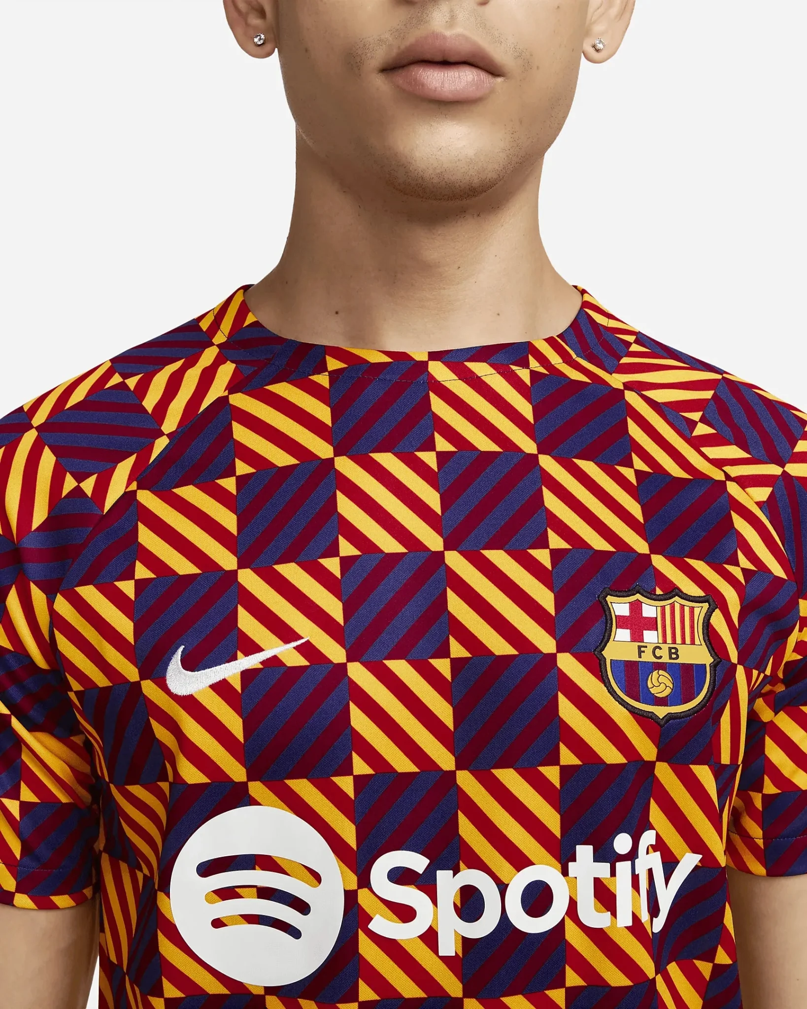 Nike 2023 Barcelona Men's Pre-Match Jersey - Image 3