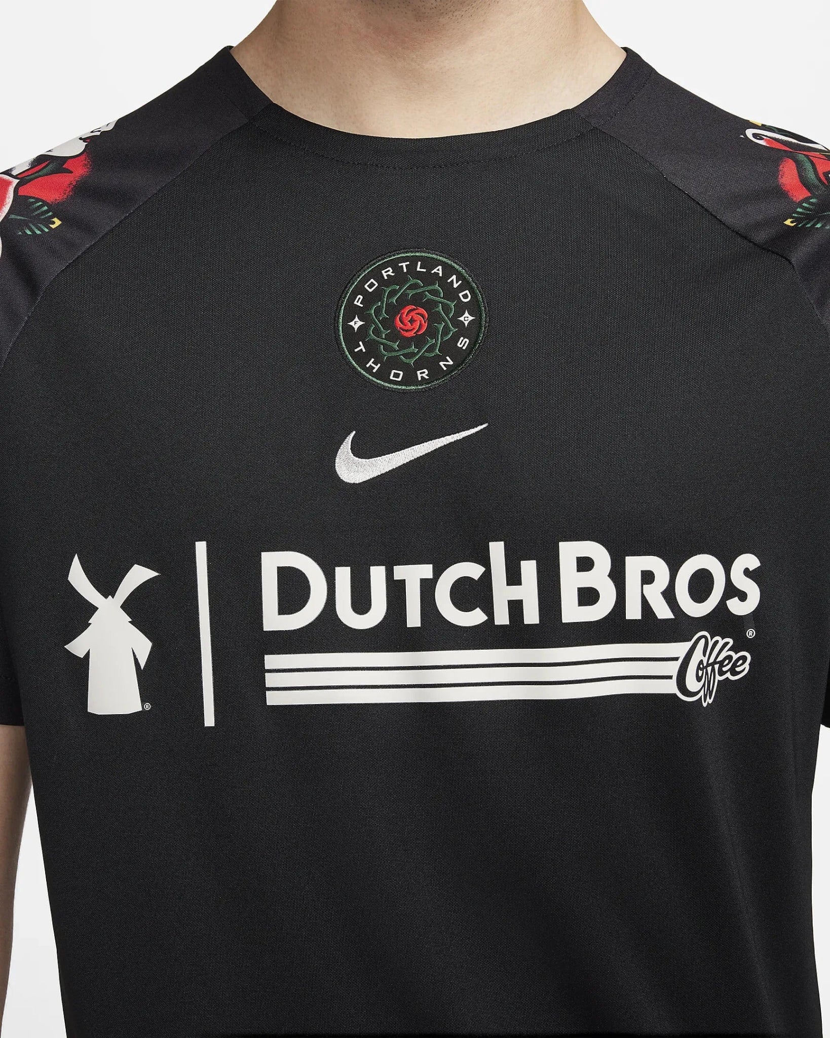 Nike 2023 Portland Thorns Pre-Match Training Jersey - Black - Red - Image 4