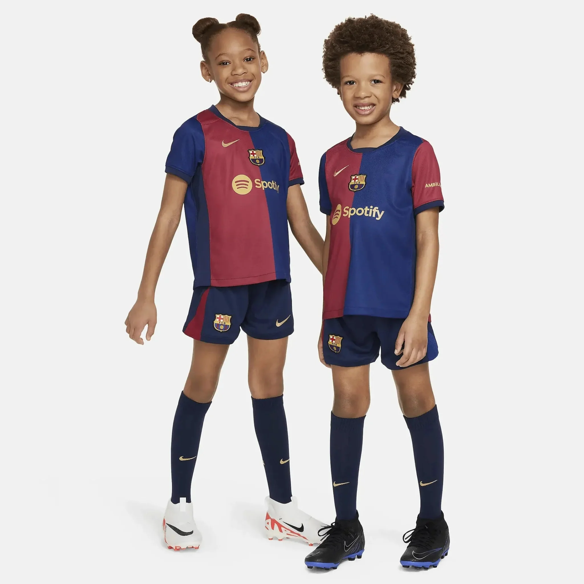 Nike 2024-25 Barcelona Little Kids' Stadium Home Kit - Image 3