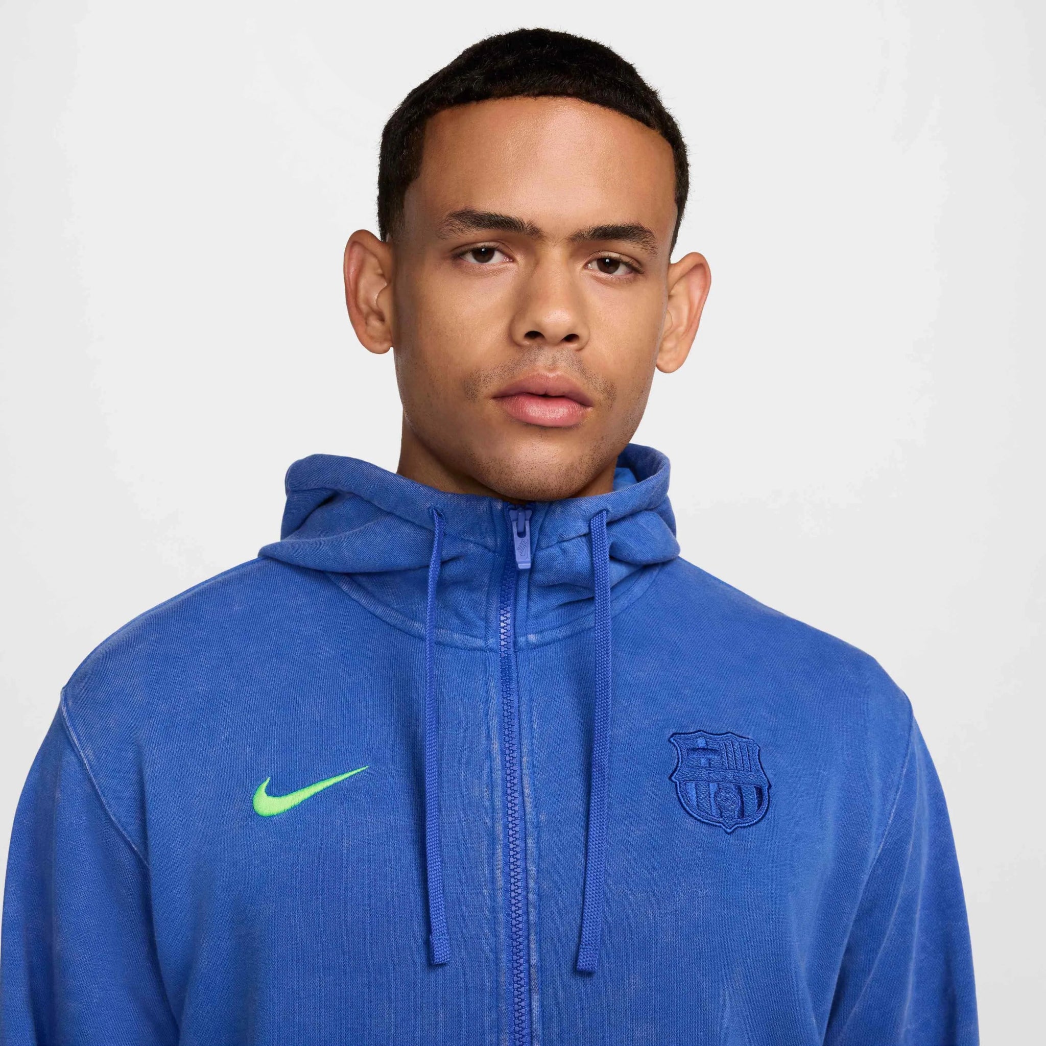 Nike 2024-25 Barcelona Men's Third French terry Full-Zip Hoodie - Image 3