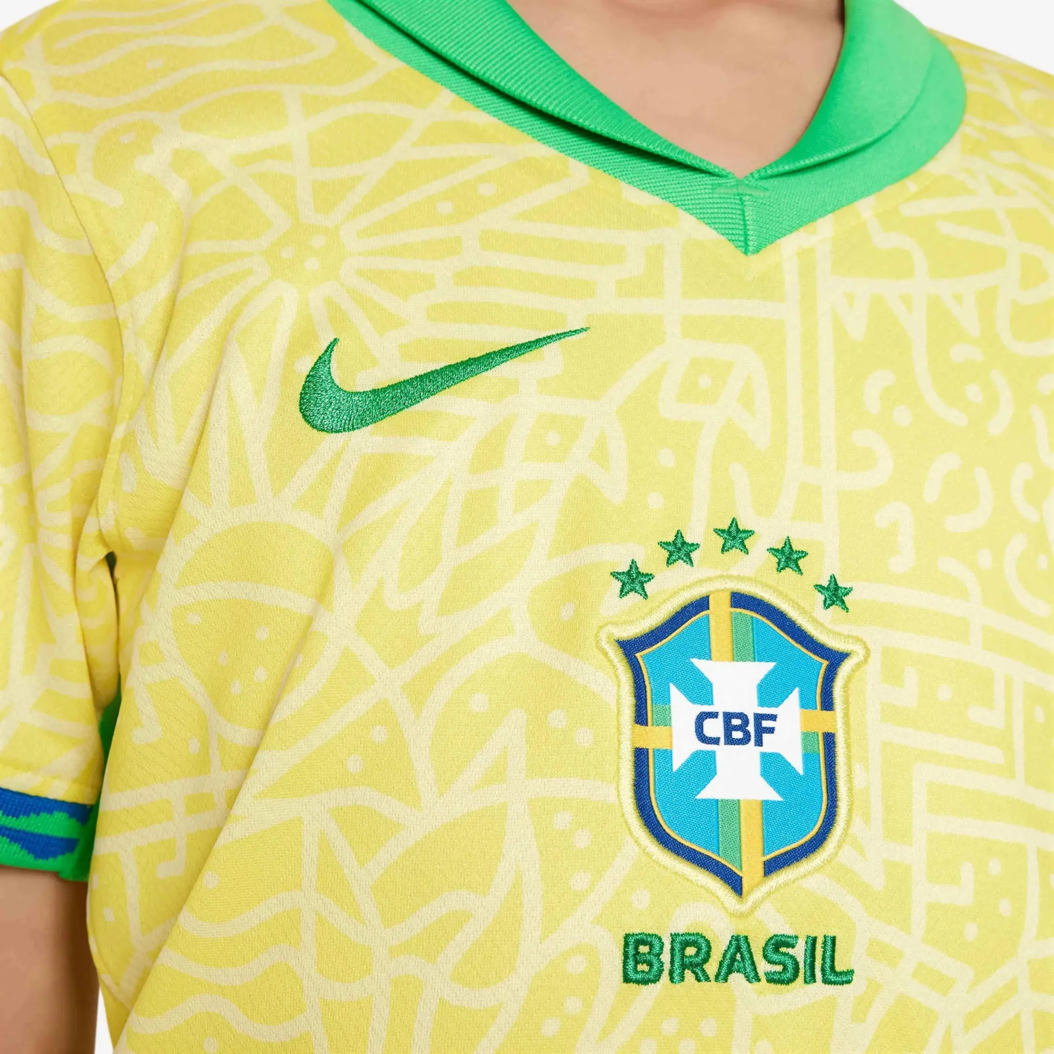 Nike 2024-25 Brazil Little Kids' Stadium Home Jersey - Image 4