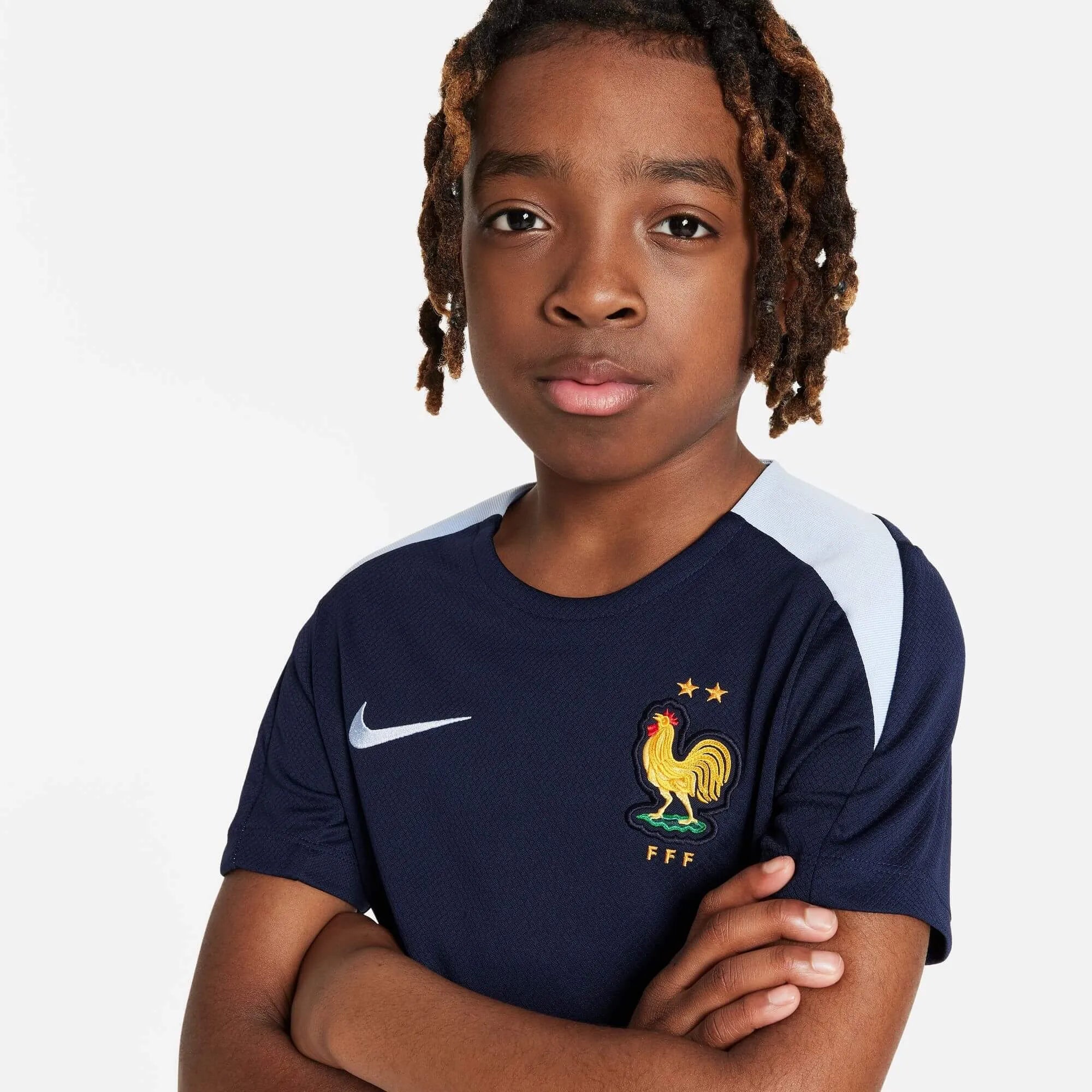 Nike 2024-25 France Youth DF Strike SS Top - Image 3