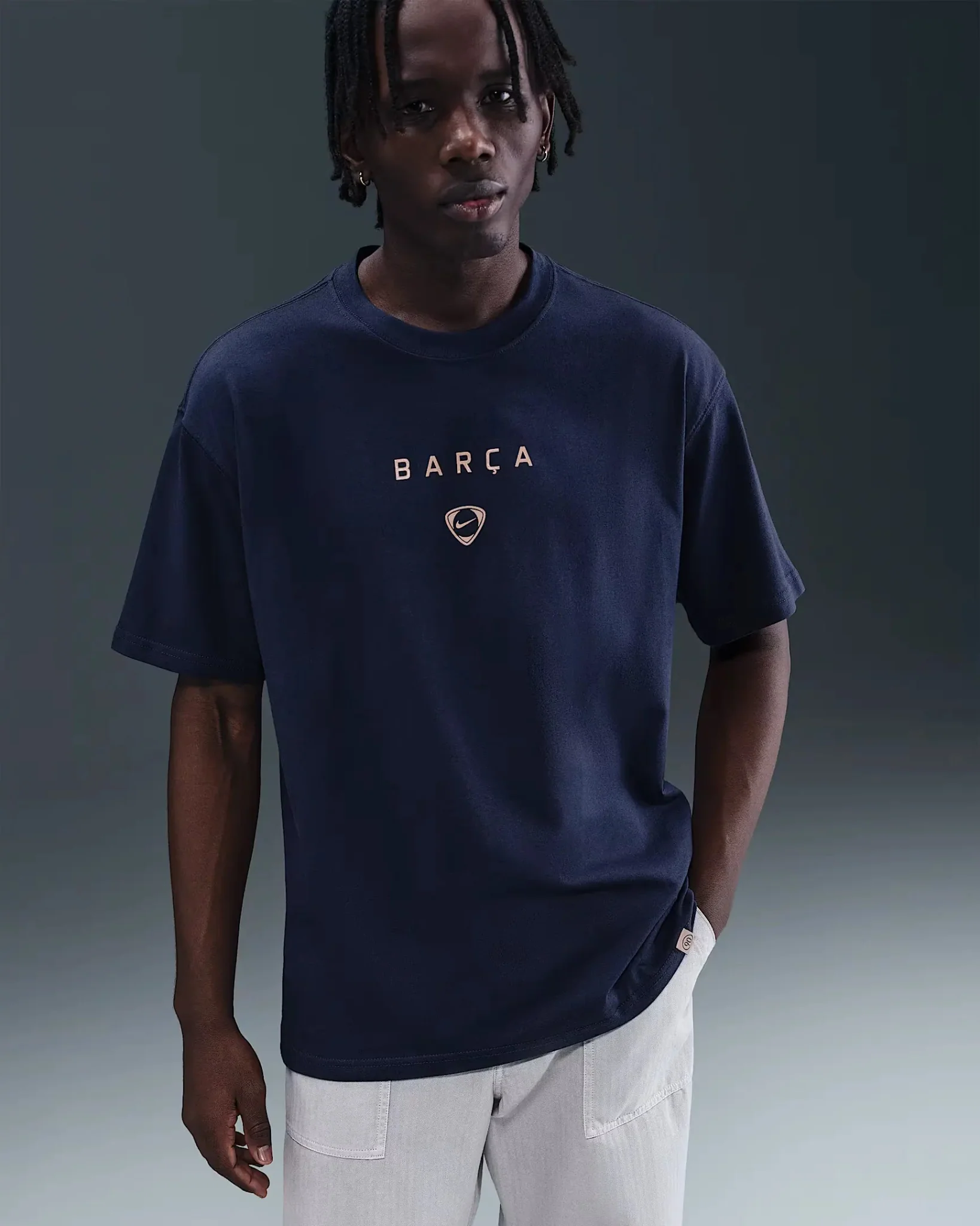 Nike 2025-26 Barcelona Men's T90 Wordmark Tee - Image 3