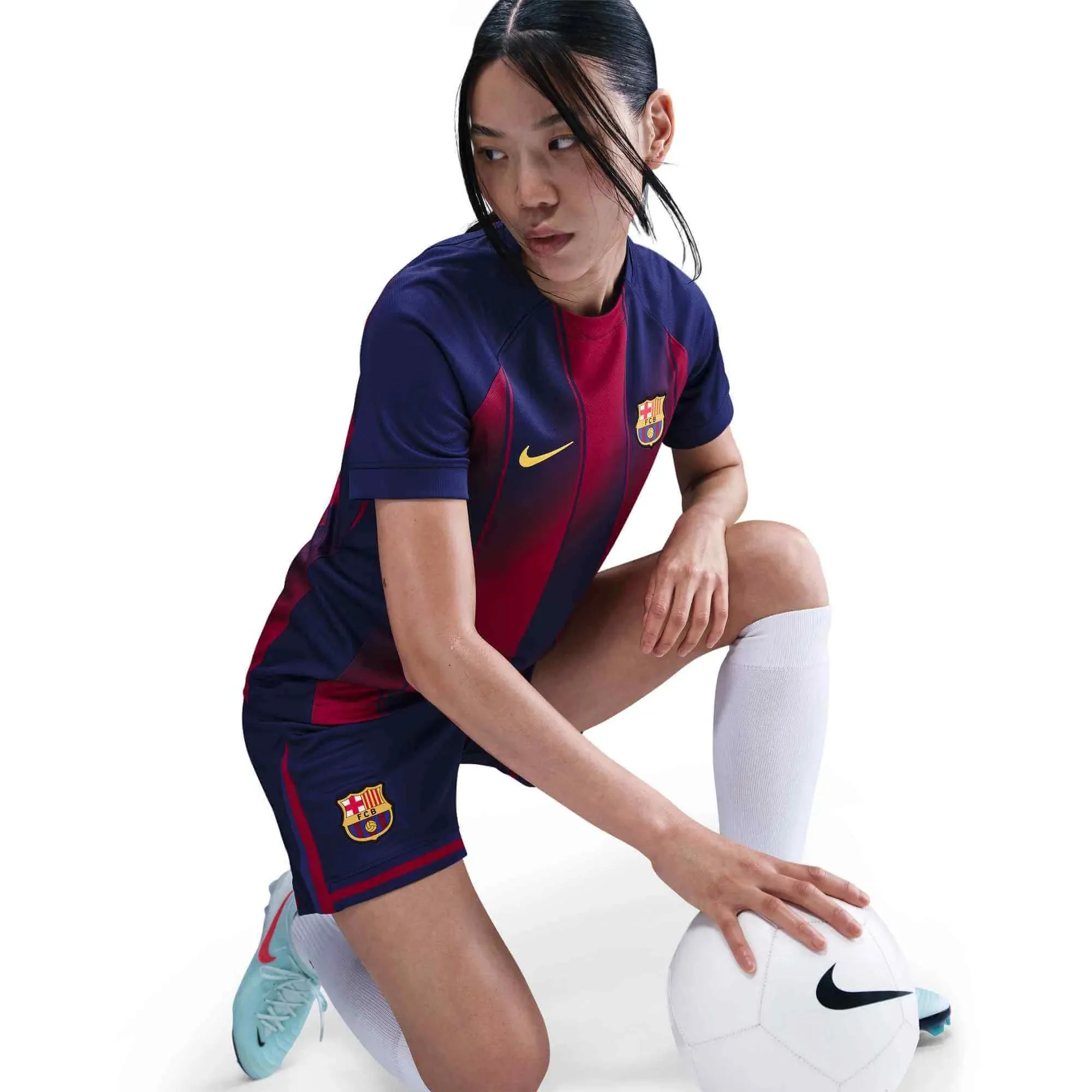 Nike 2025-26 Barcelona Women's Stadium Home Soccer Jersey (No Sponsor) - Image 4