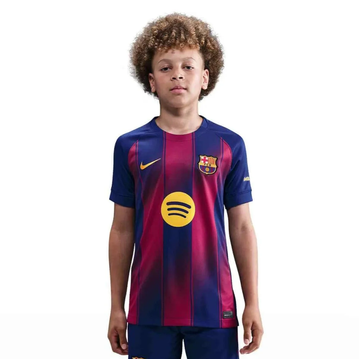 Nike 2025-26 Barcelona Youth Stadium Home Soccer Jersey - Image 3