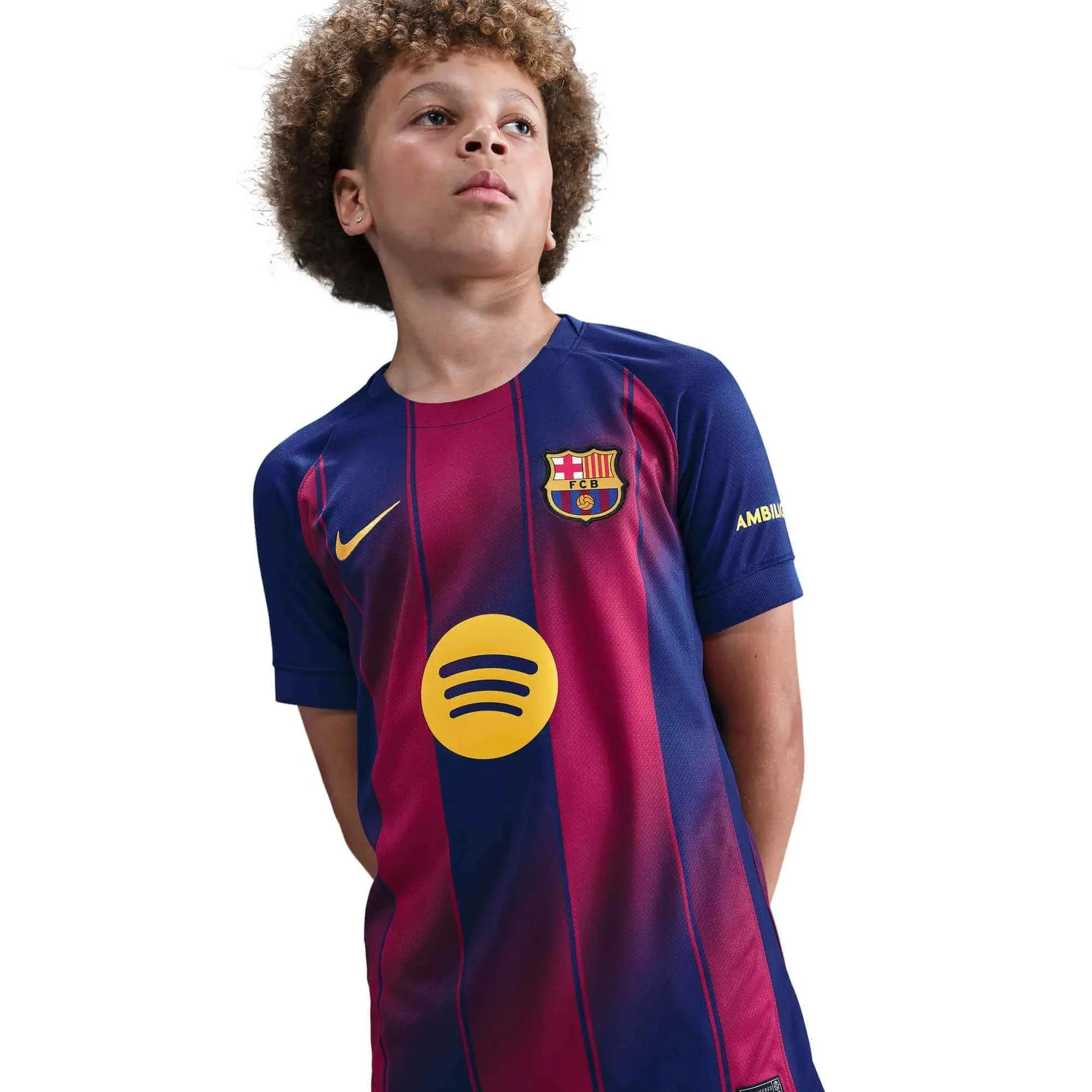 Nike 2025-26 Barcelona Youth Stadium Home Soccer Jersey - Image 5