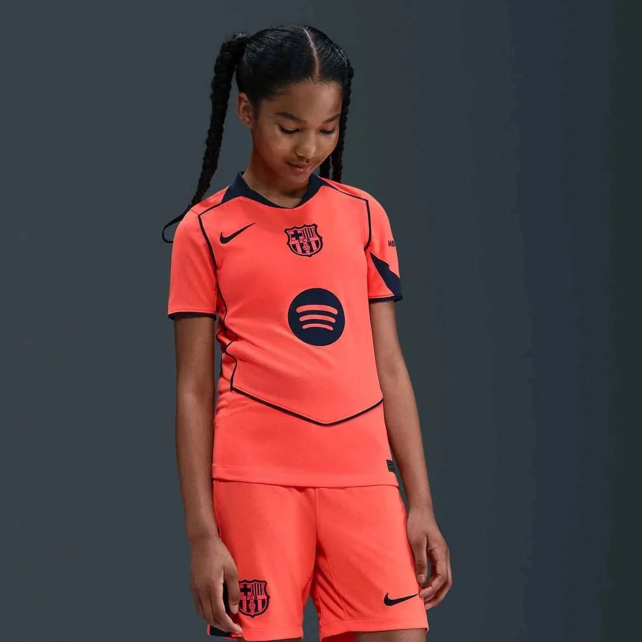 Nike 2025-26 Barcelona Youth Stadium Third Soccer Jersey - Image 3