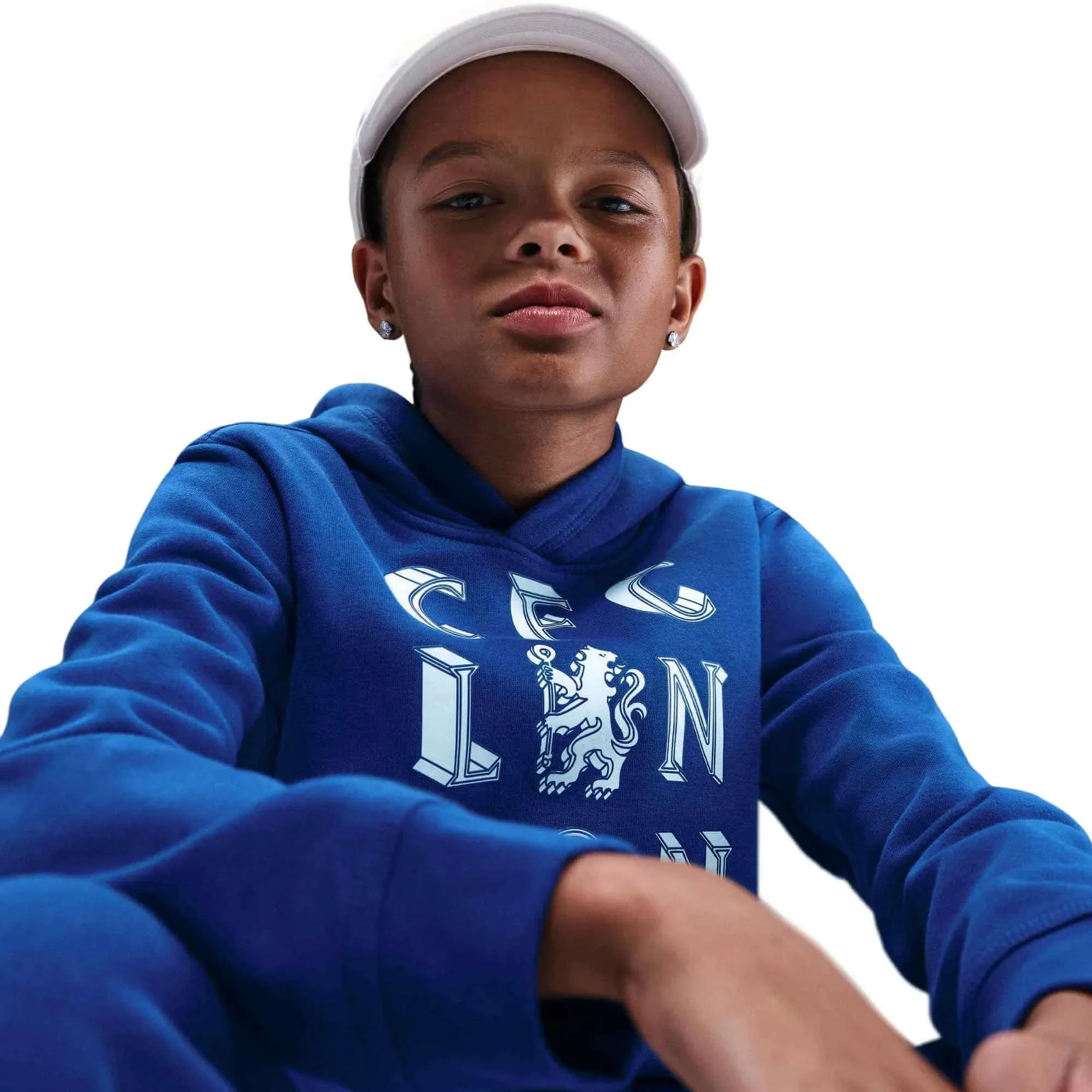 Nike 2025-26 Chelsea Youth Club Pullover Hoodie - Image 5