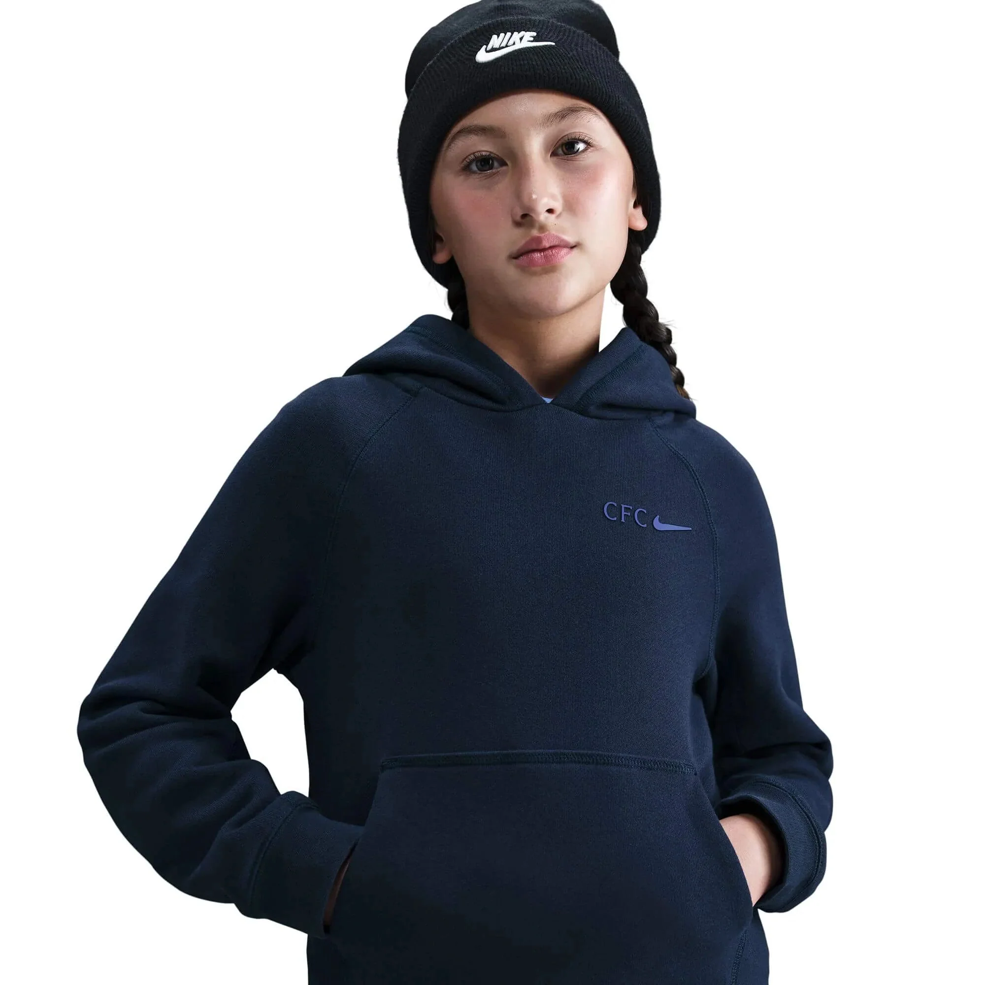Nike 2025-26 Chelsea Youth Pull-Over Hoodie - Image 3