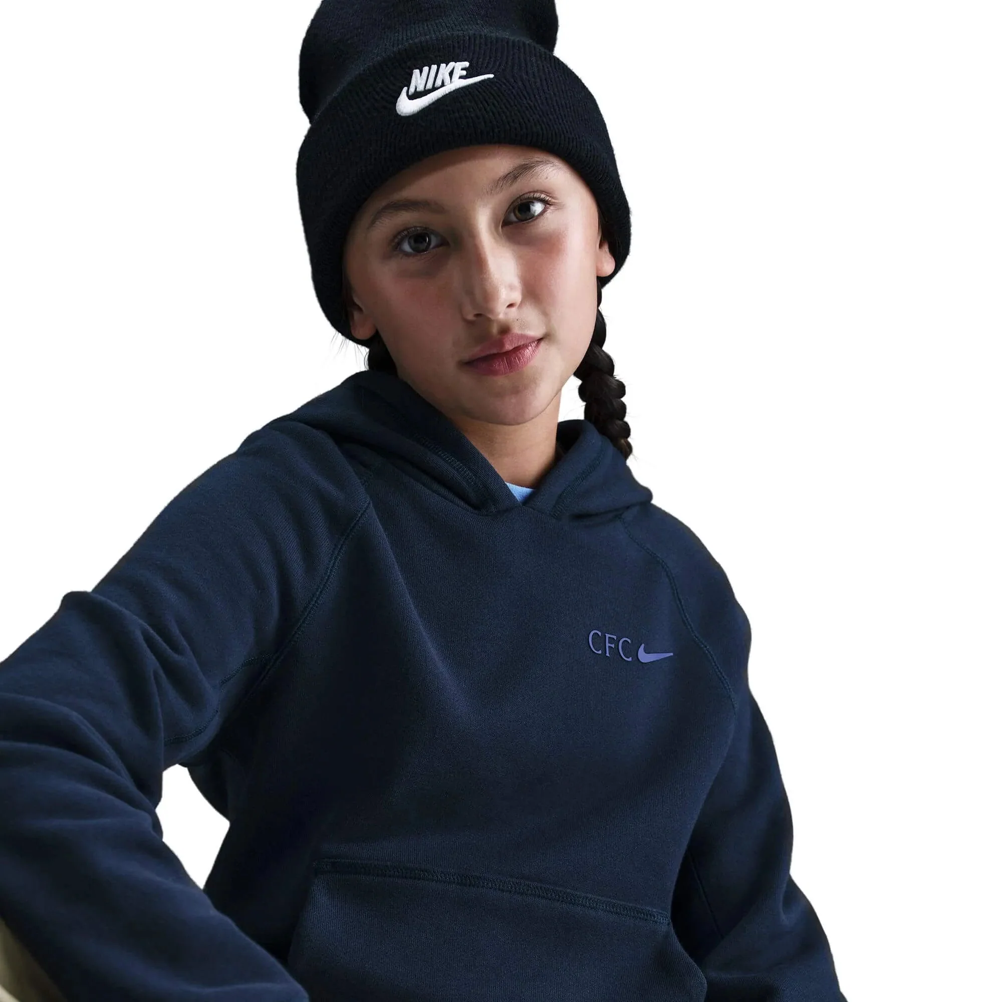 Nike 2025-26 Chelsea Youth Pull-Over Hoodie - Image 4