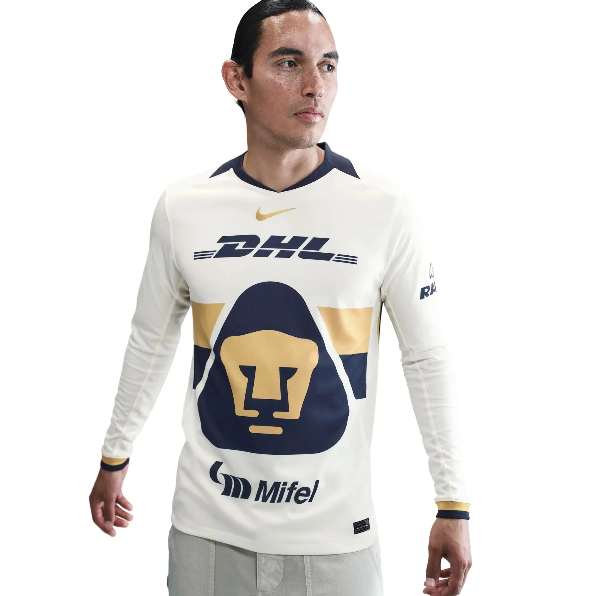 Nike 2025-26 Pumas Men's Stadium Home Long-Sleeve Soccer Jersey - Image 3