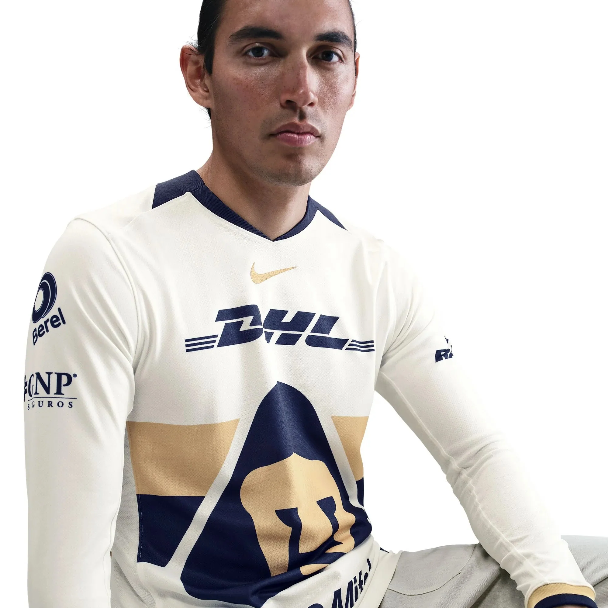 Nike 2025-26 Pumas Men's Stadium Home Long-Sleeve Soccer Jersey - Image 4
