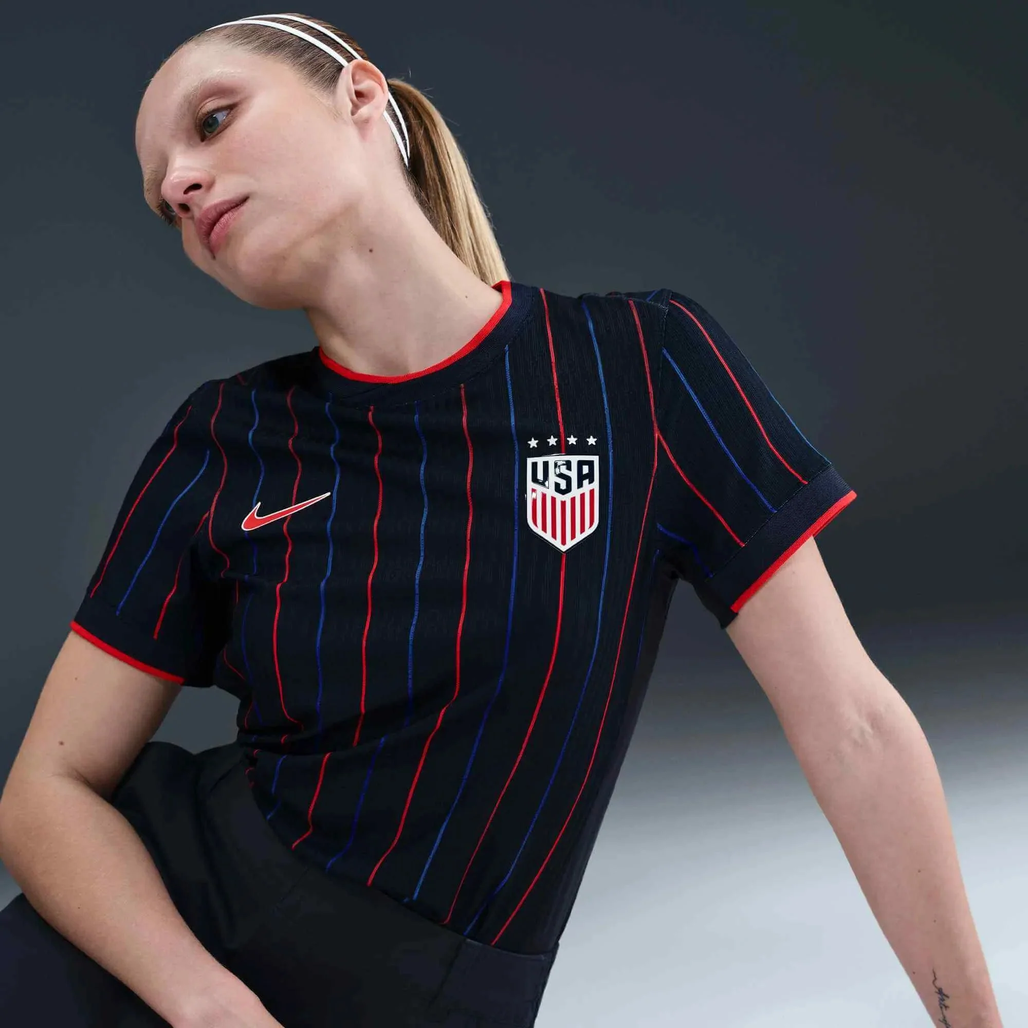 Nike 2025 USA Women's 4-Star Authentic Away Soccer Jersey - Image 4