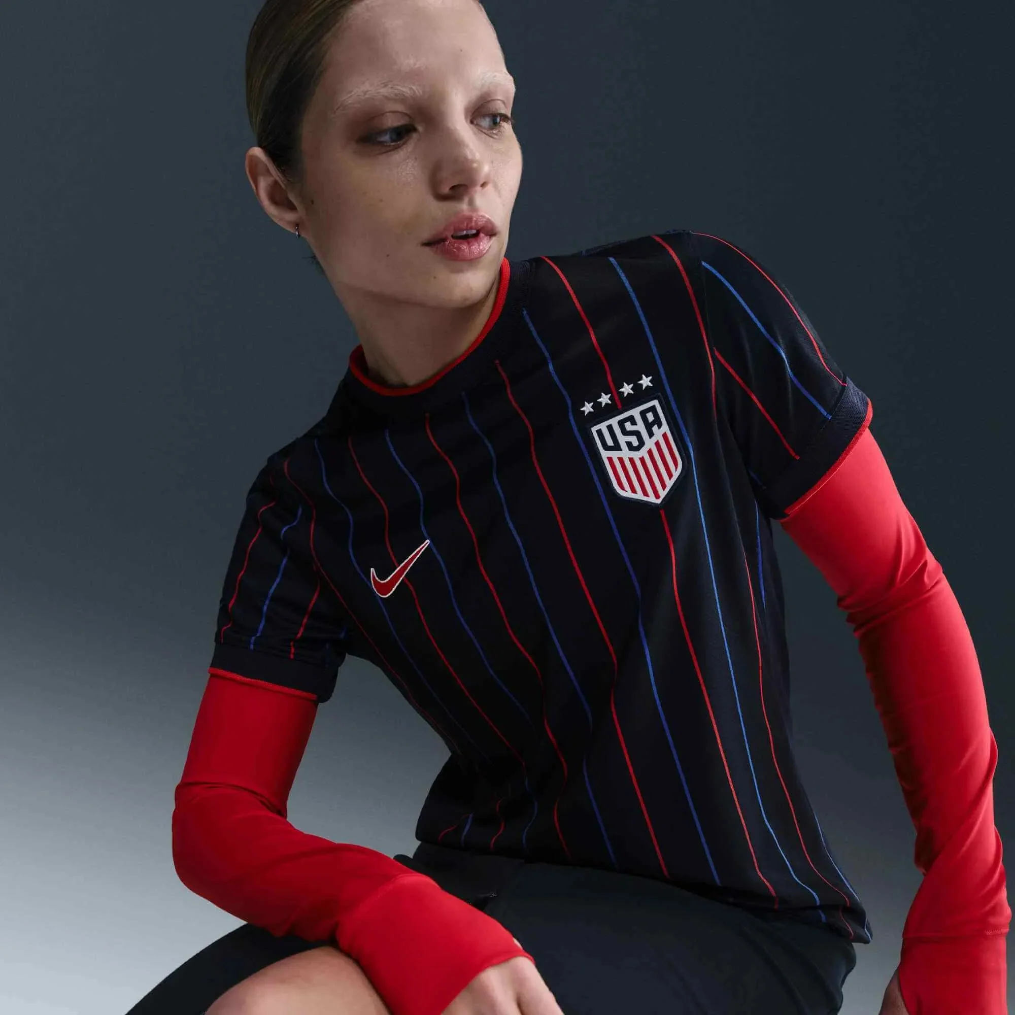 Nike 2025 USA Women's 4-Star Stadium Away Soccer Jersey - Image 5