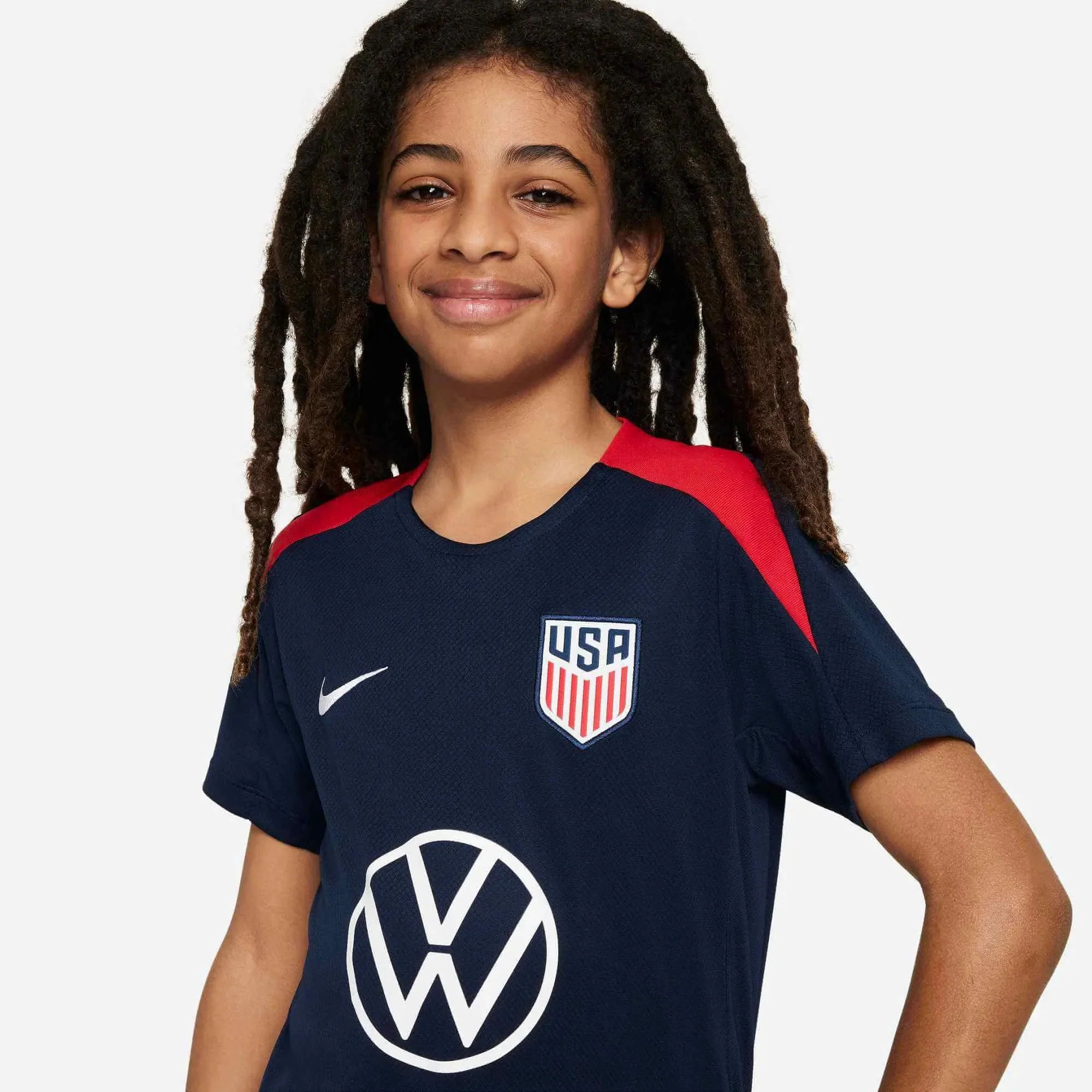 Nike 2025 USA Youth Dri-Fit Short-Sleeve Knit Top - Image 3
