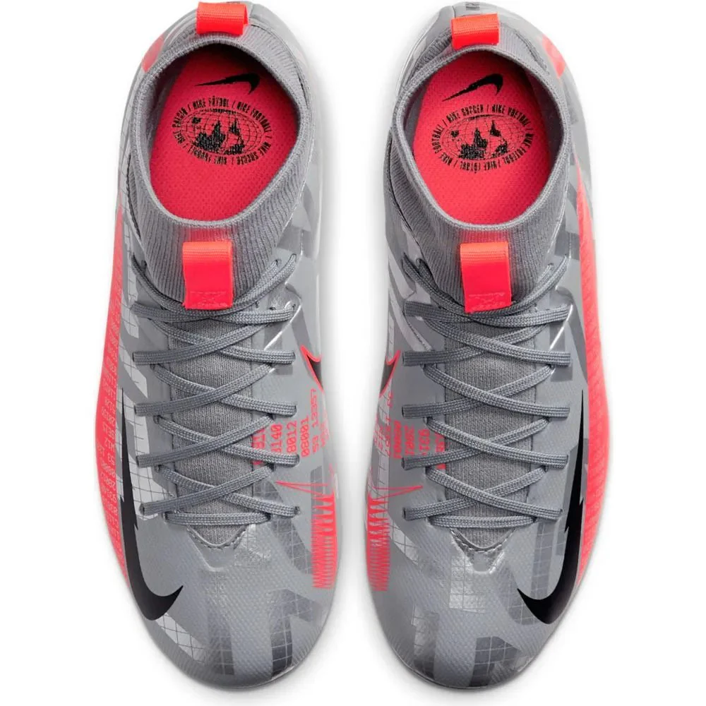 Nike JR Superfly 7 Academy FG - Grey-Red - Image 4
