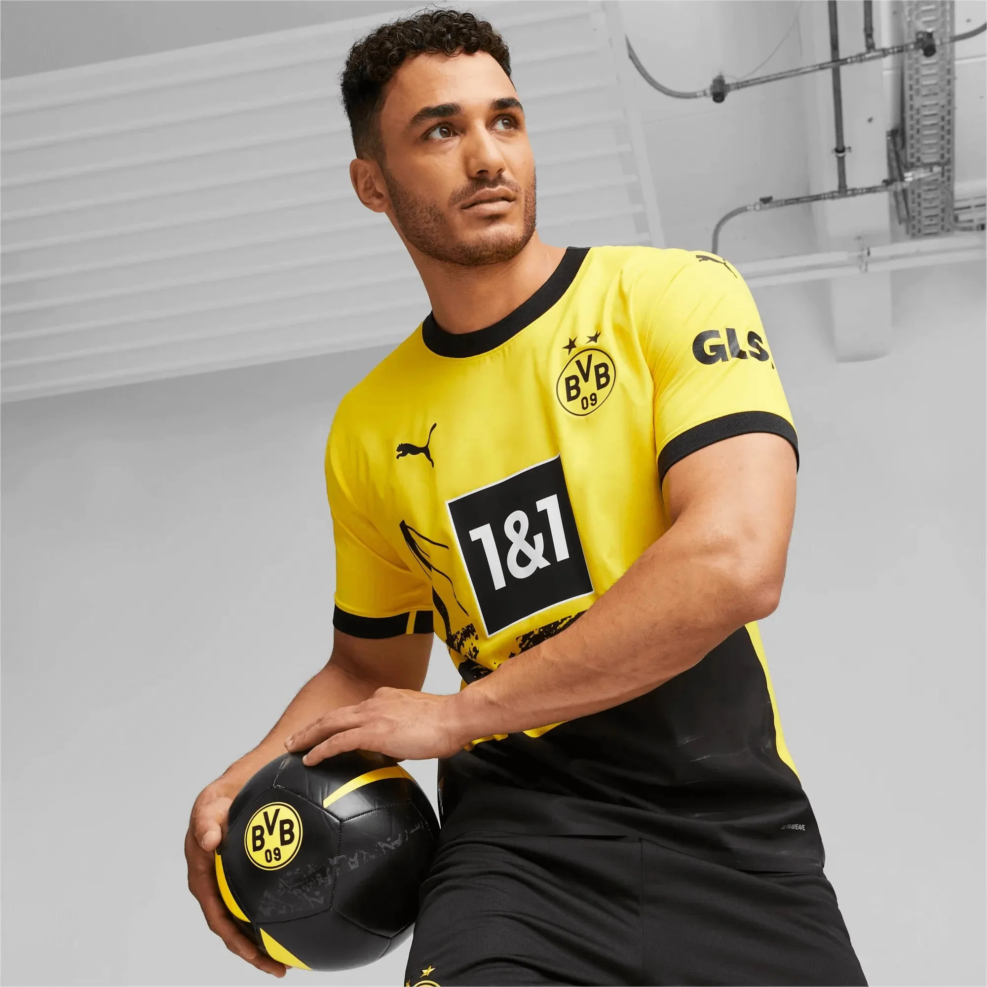 Puma 2023-24 Borussia Dortmund Men's Authentic Match Home Jersey - Image 3