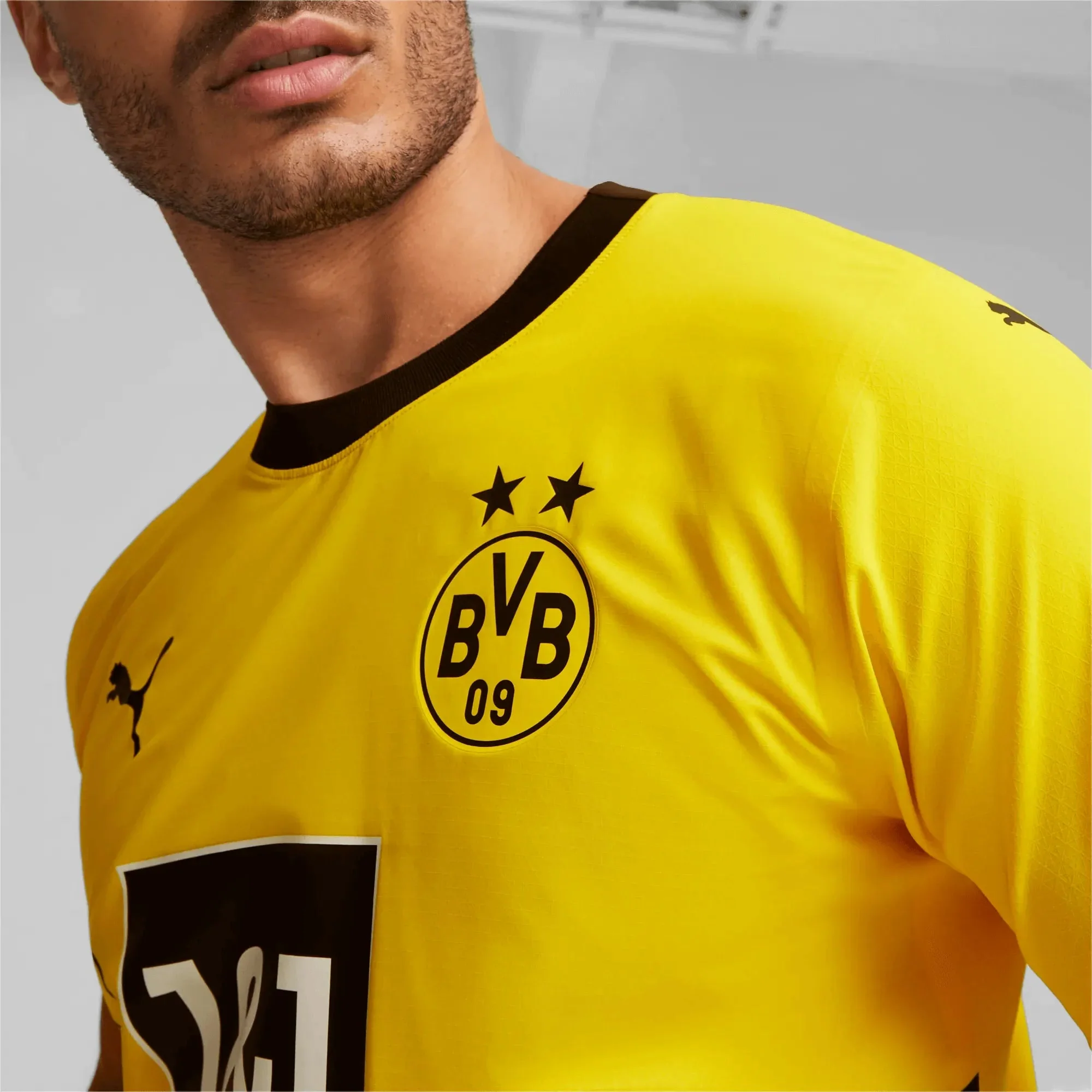 Puma 2023-24 Borussia Dortmund Men's Authentic Match Home Jersey - Image 5