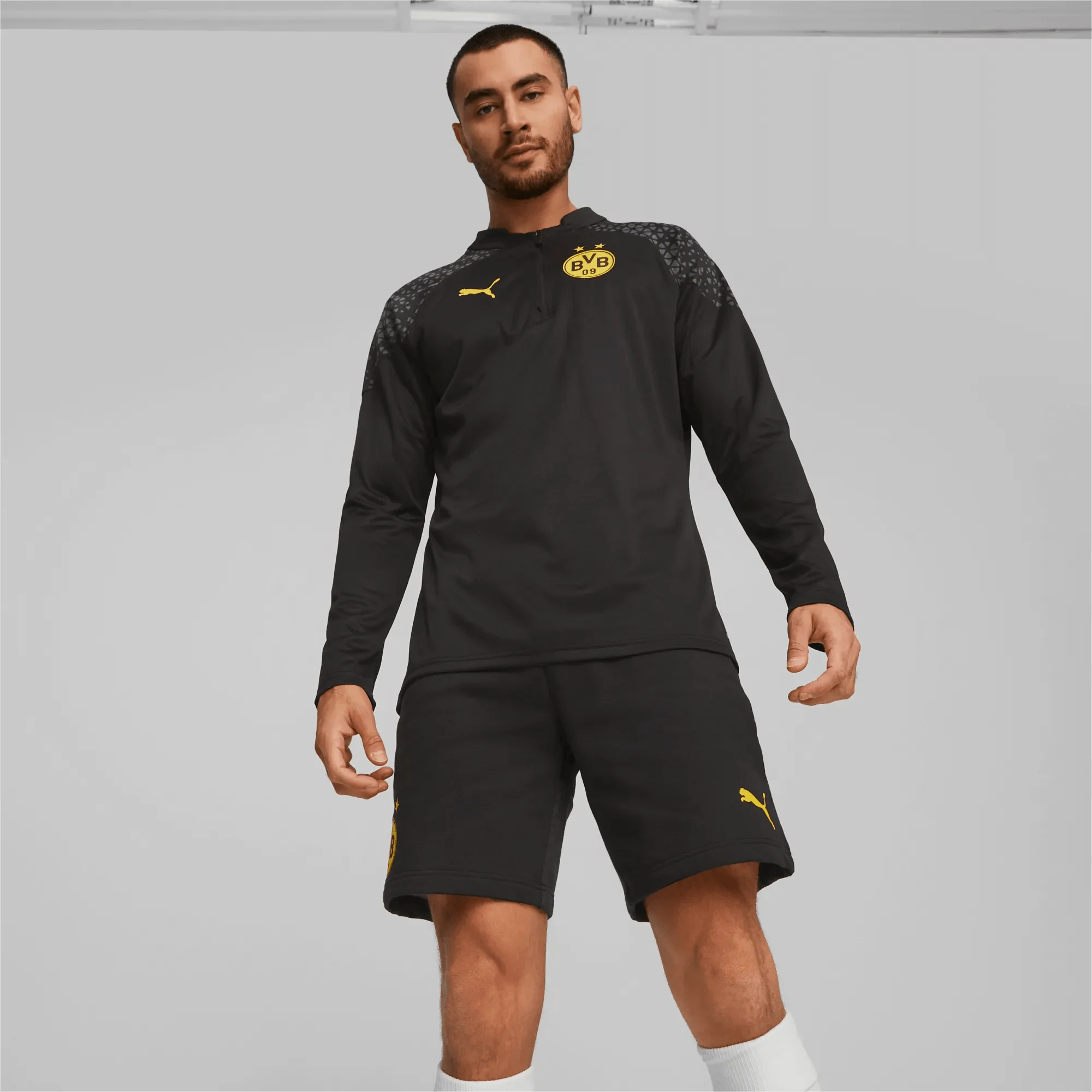 Puma 2023-24 Borussia Dortmund Men's Quarter-Zip Training Top - Image 3