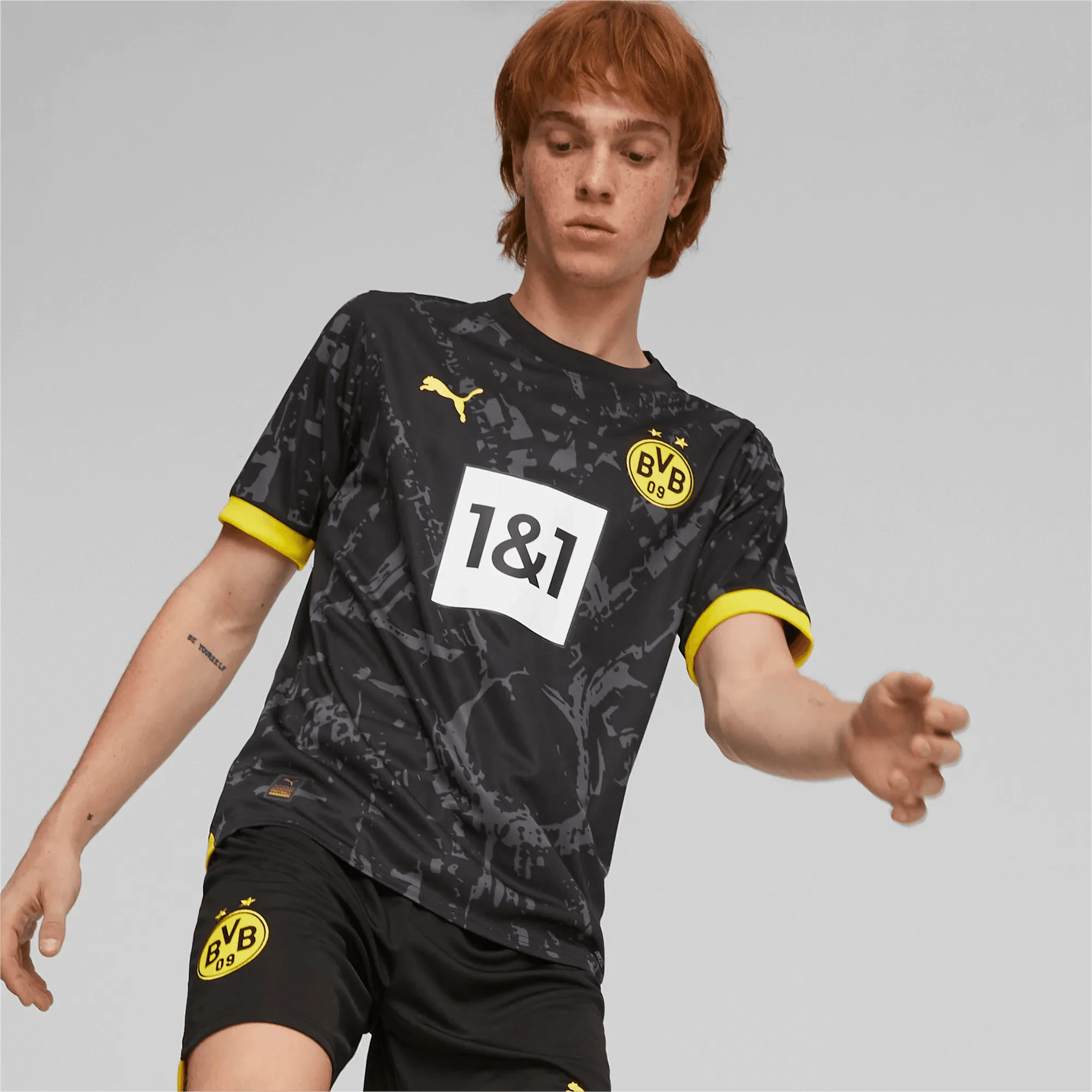 Puma 2023-24 Borussia Dortmund Men's Stadium Away Jersey - Image 6