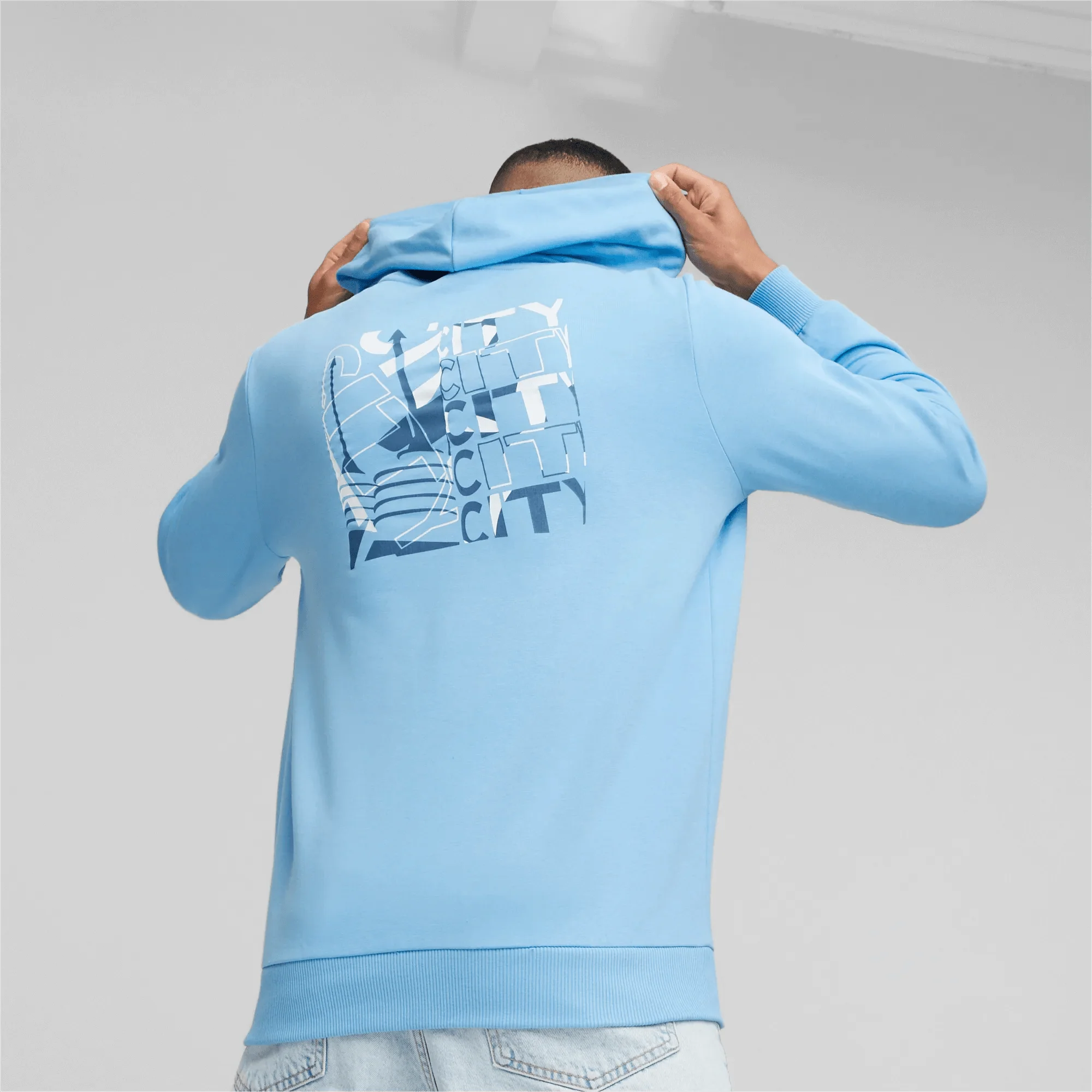 Puma 2023-24 Manchester City Men's Ftbl Core Graphic Hoody - Image 4
