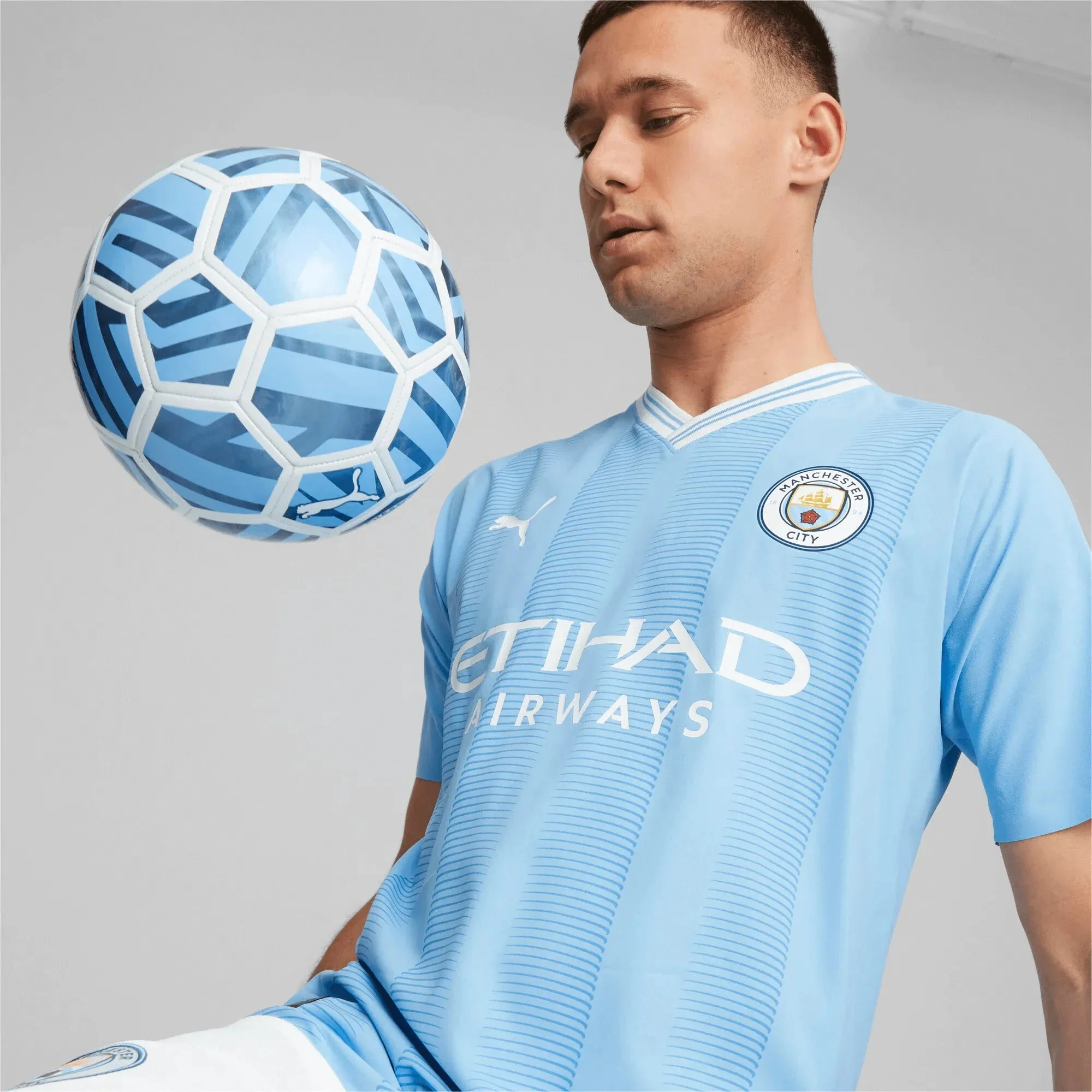 Puma 2023-24 Manchester City Men's Authentic Match Home Jersey - Image 8