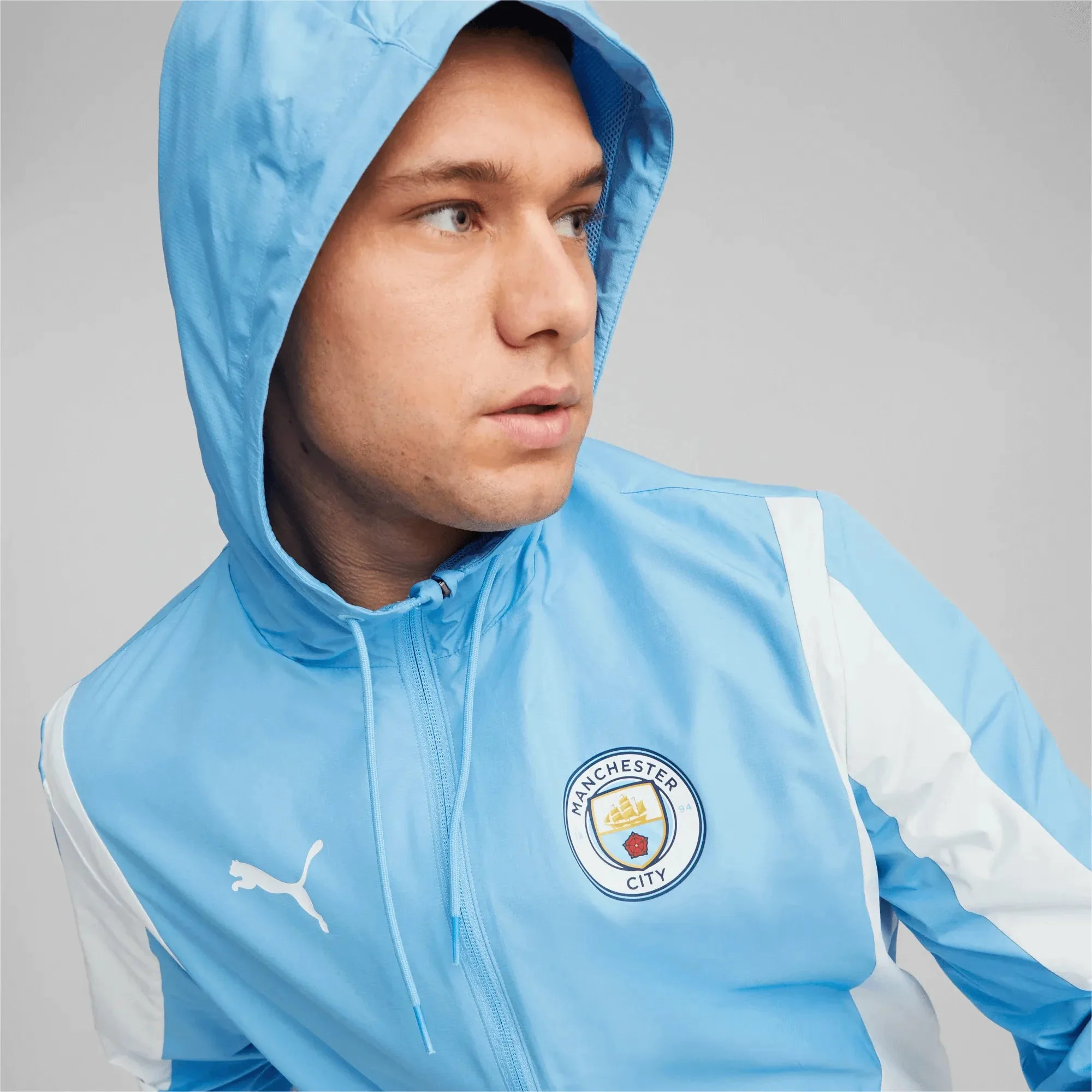 Puma 2023-24 Manchester City Men's Pre-Match Anthem Jacket - Image 5