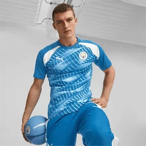 Puma 2023-24 Manchester City Men's Pre-Match Jersey - Image 3