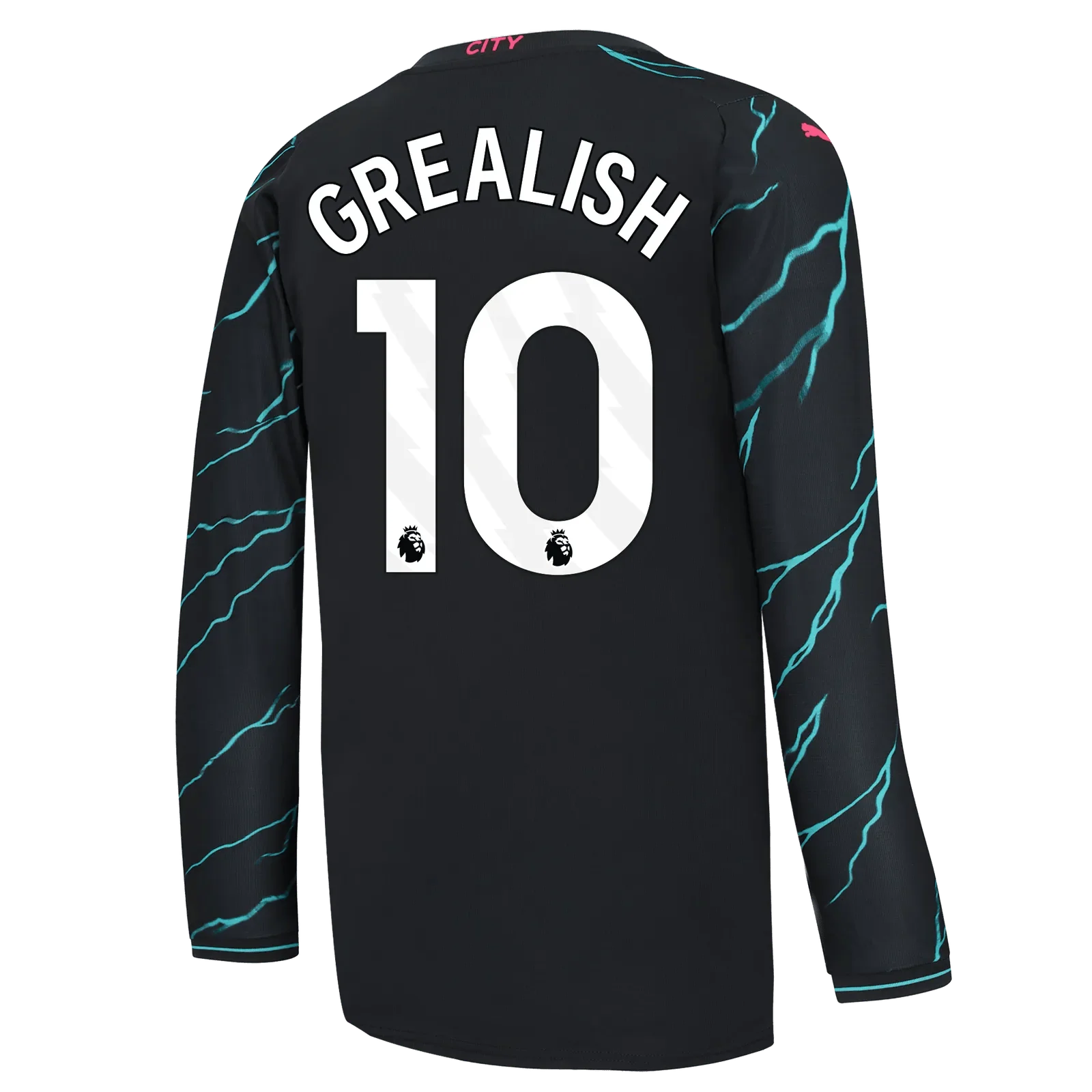Puma 2023-24 Manchester City Men's Stadium Third Long-Sleeve Jersey - Image 6