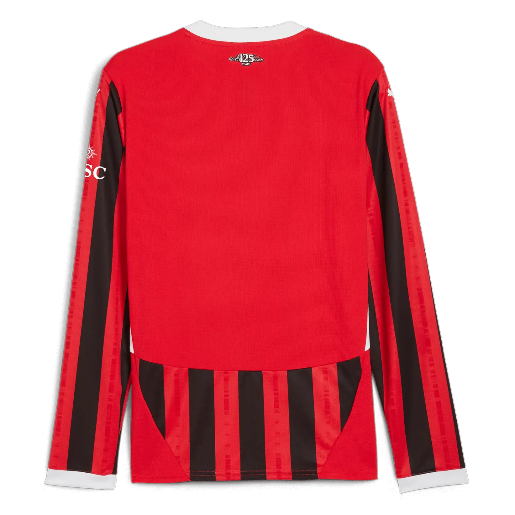 Puma 2024-25 AC Milan Men's Stadium Home Long-Sleeve Jersey - Image 2