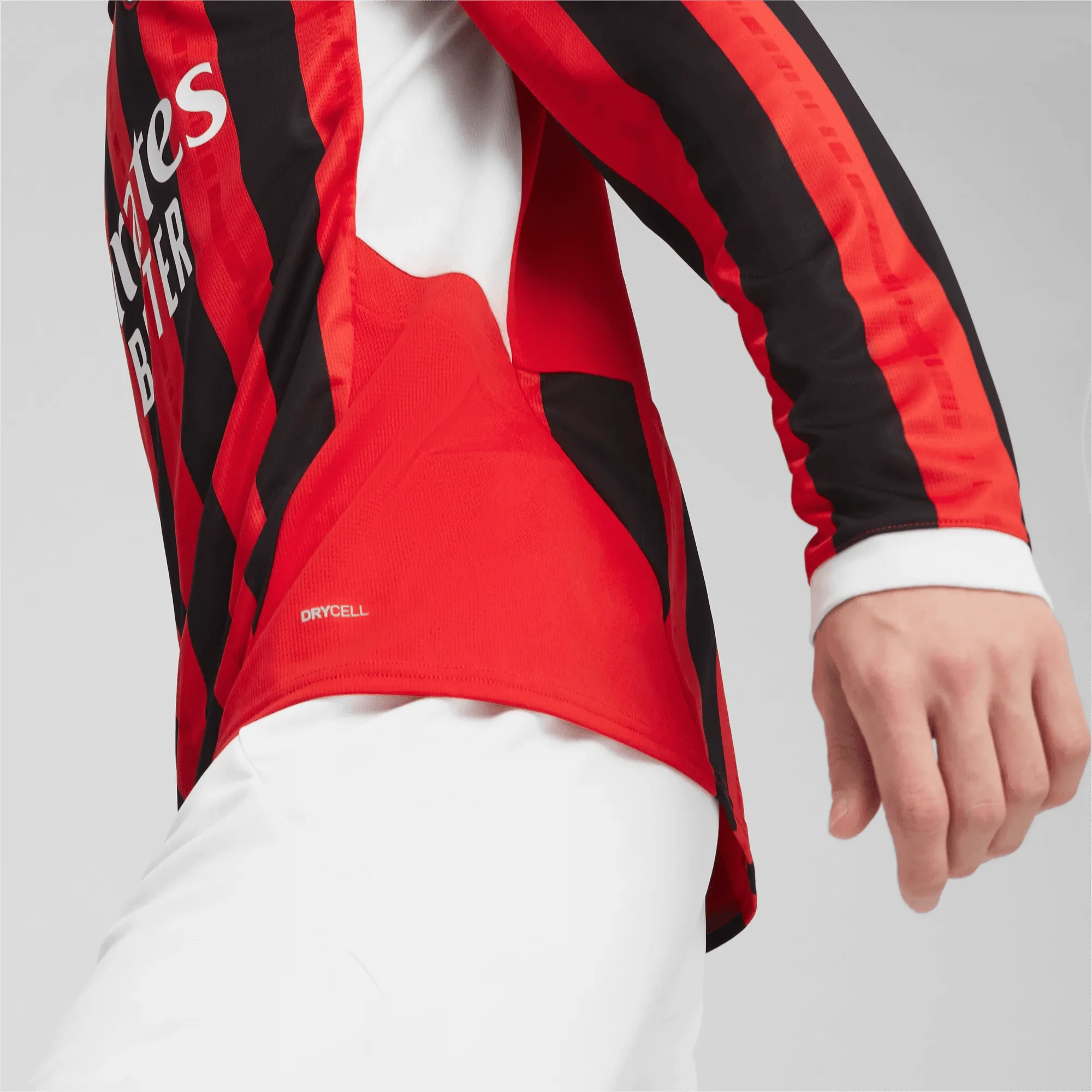 Puma 2024-25 AC Milan Men's Stadium Home Long-Sleeve Jersey - Image 6