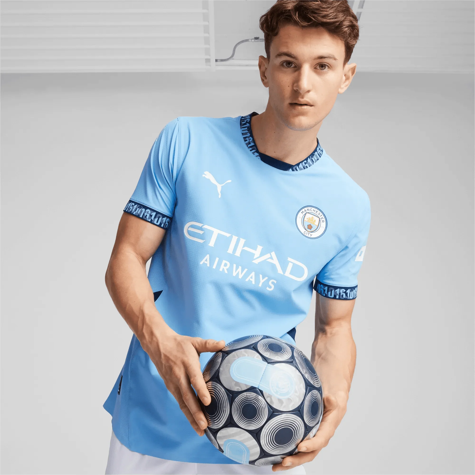 Puma 2024-25 Manchester City Men's Authentic Home Jersey - Image 3