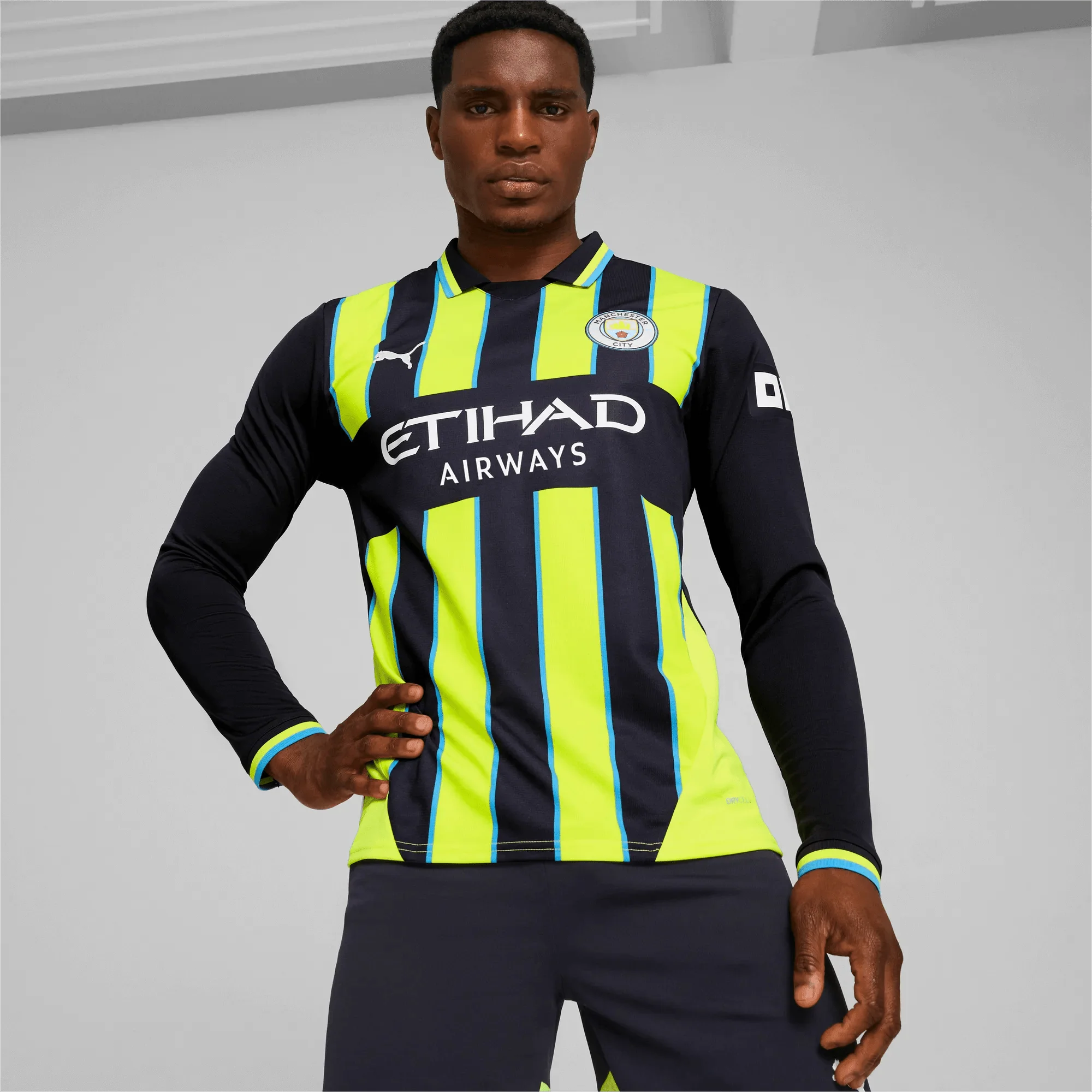 Puma 2024-25 Manchester City Men's Long-Sleeve Stadium Away Jersey - Image 3