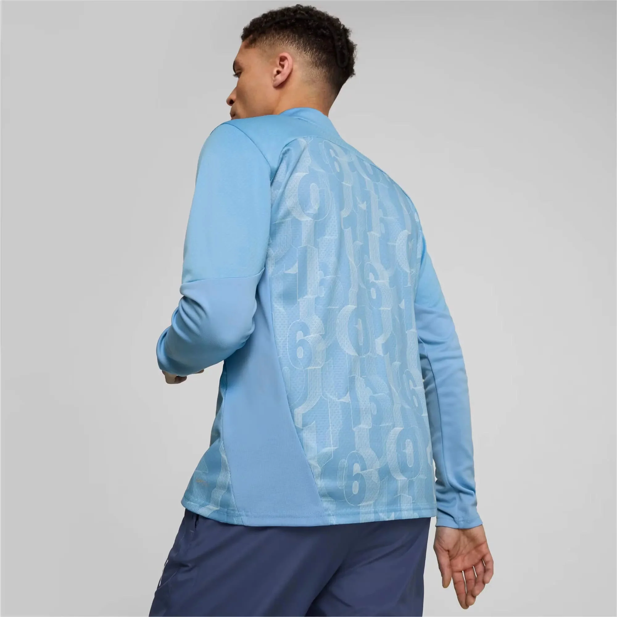 Puma 2024-25 Manchester City Men's Pre-Match 1/4 Zip Top - Image 3