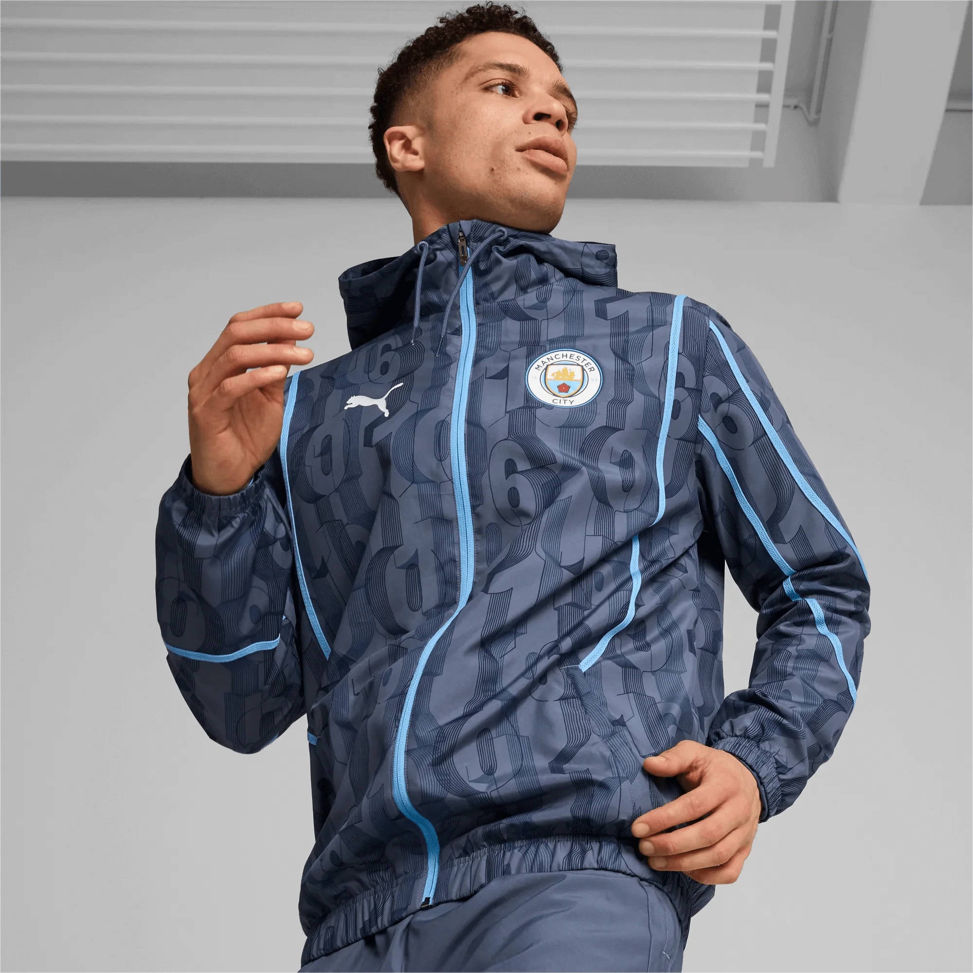 Puma 2024-25 Manchester City Men's Pre-Match Woven Jacket - Image 3