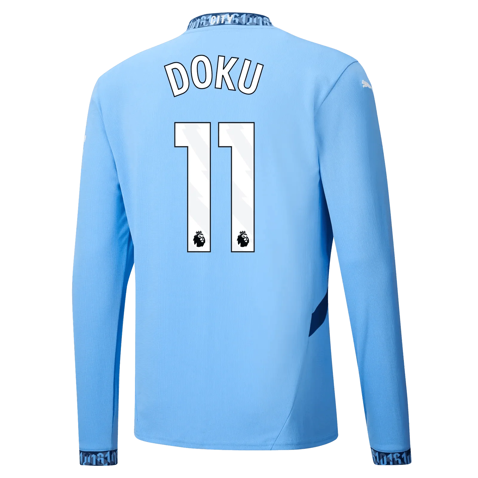 Puma 2024-25 Manchester City Men's Stadium Home Long-Sleeve Jersey - Image 2