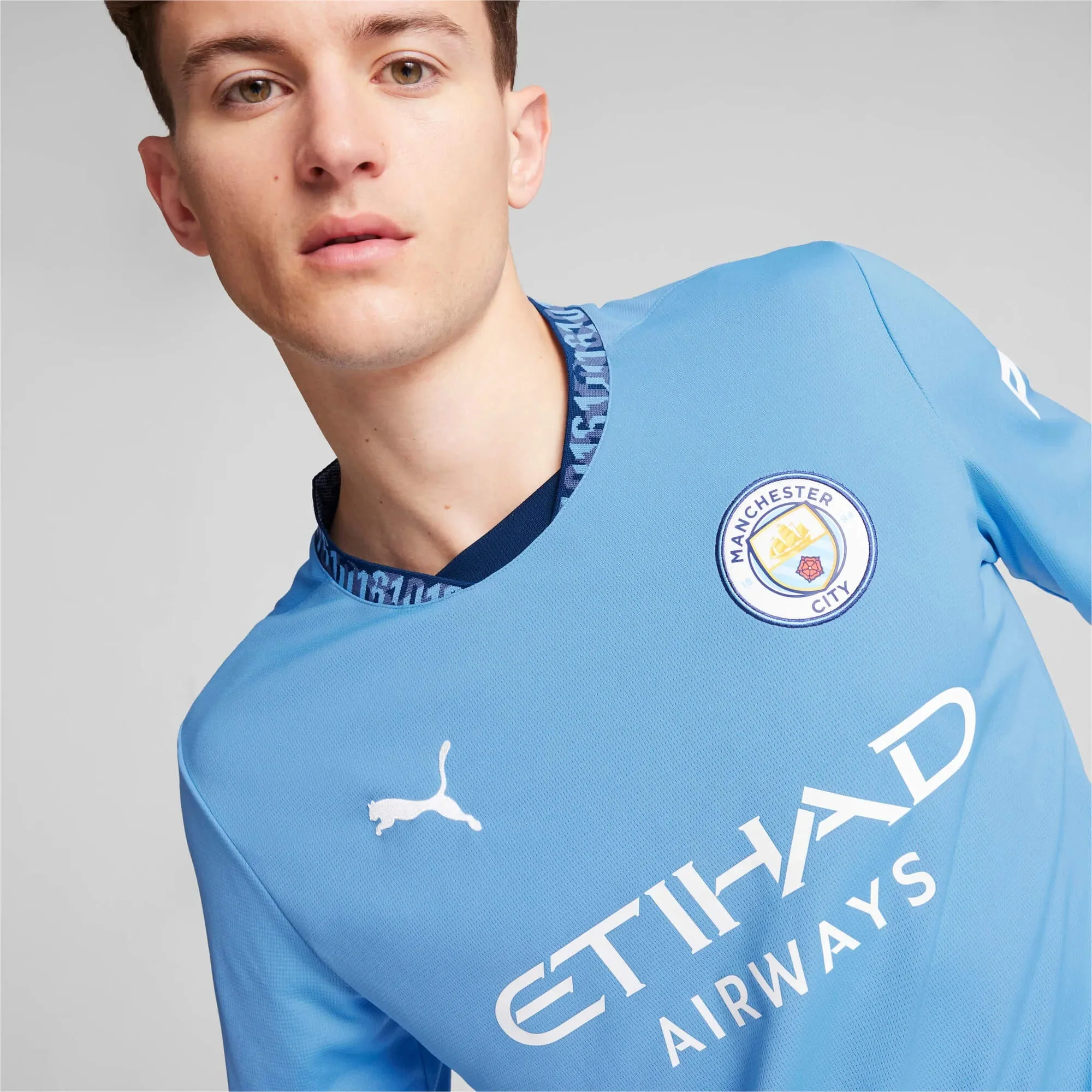 Puma 2024-25 Manchester City Men's Stadium Home Long-Sleeve Jersey - Image 6