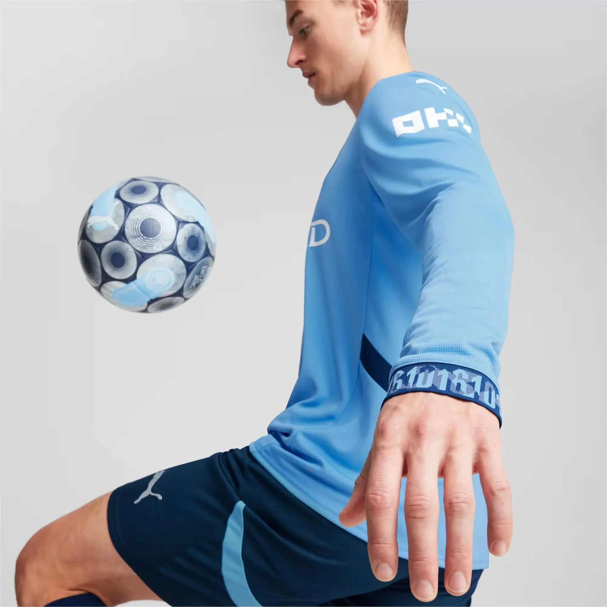 Puma 2024-25 Manchester City Men's Stadium Home Long-Sleeve Jersey - Image 7