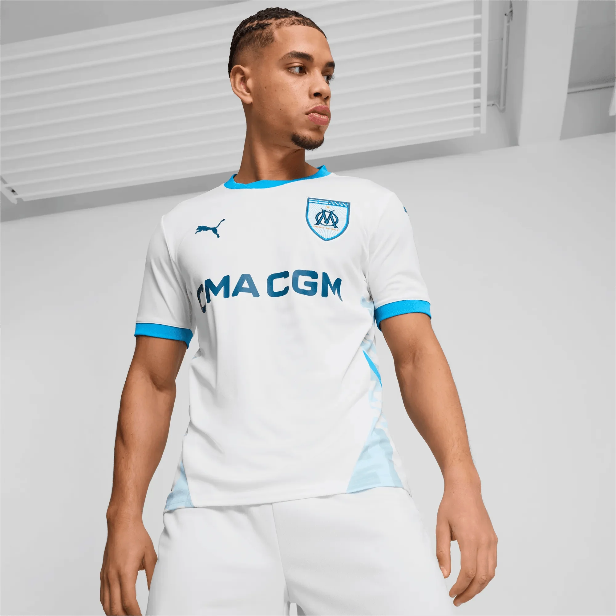 Puma 2024-25 Olympique de Marseille Men's Stadium Home Jersey - Image 2