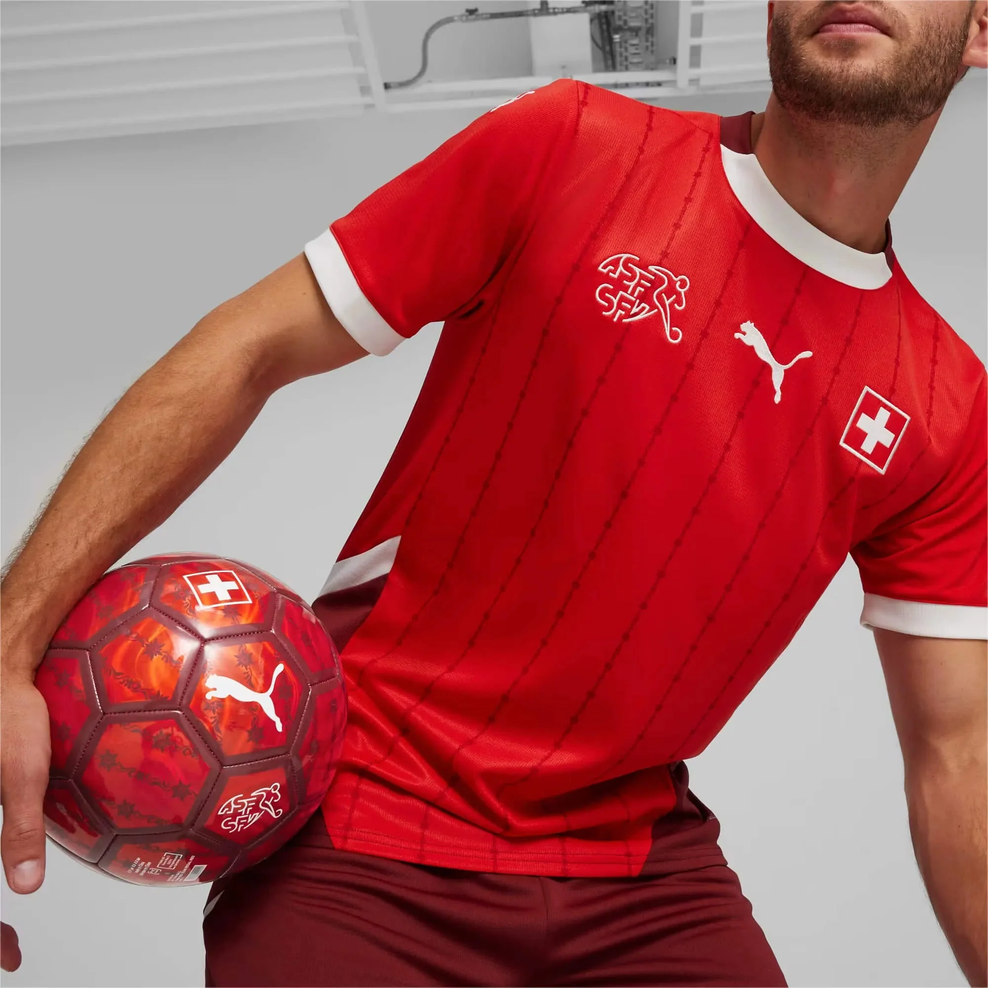 Puma 2024-25 Switzerland Men's Stadium Home Jersey - Image 4