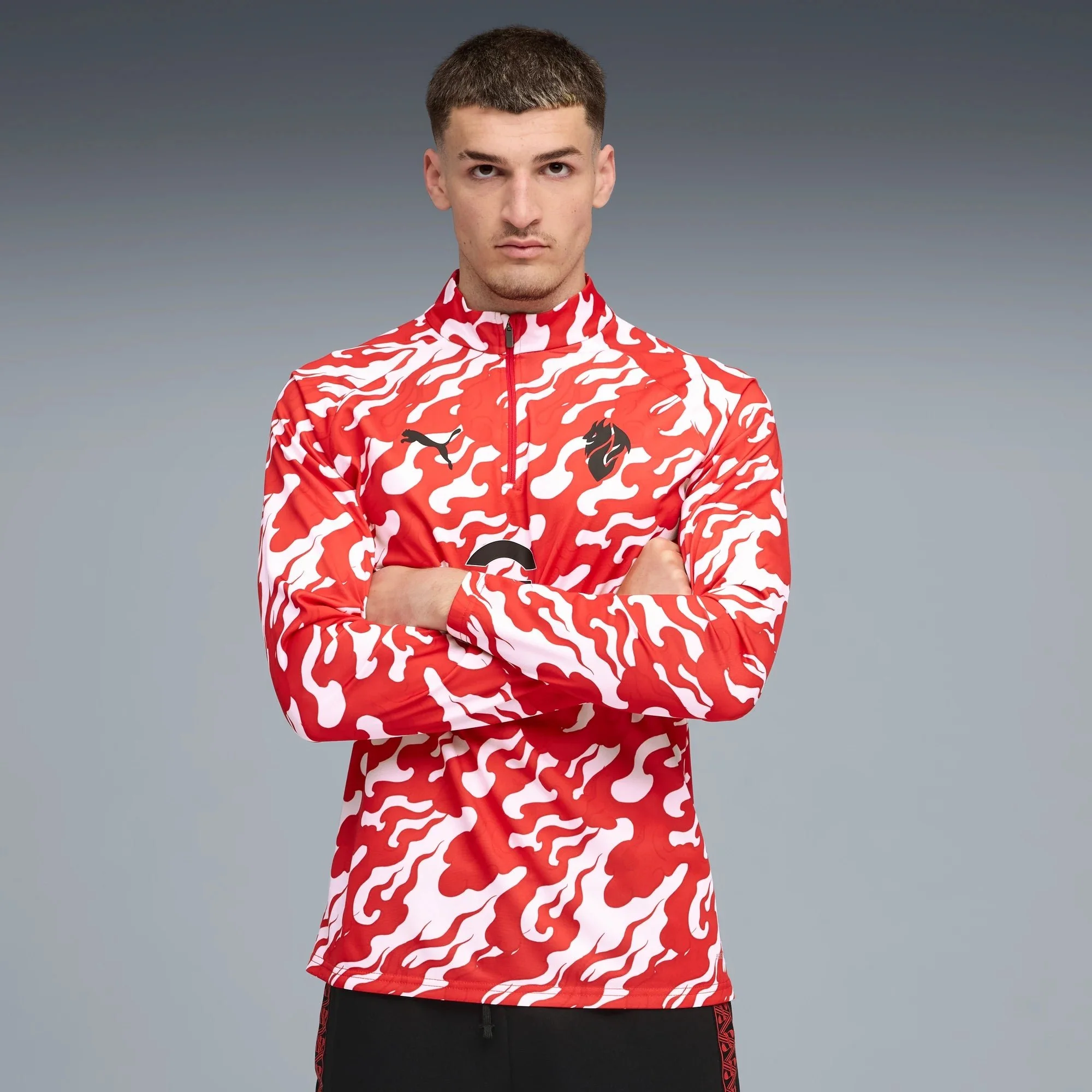 Puma 2025-26 AC Milan Men's 1/4 Zip Training Top - Image 3