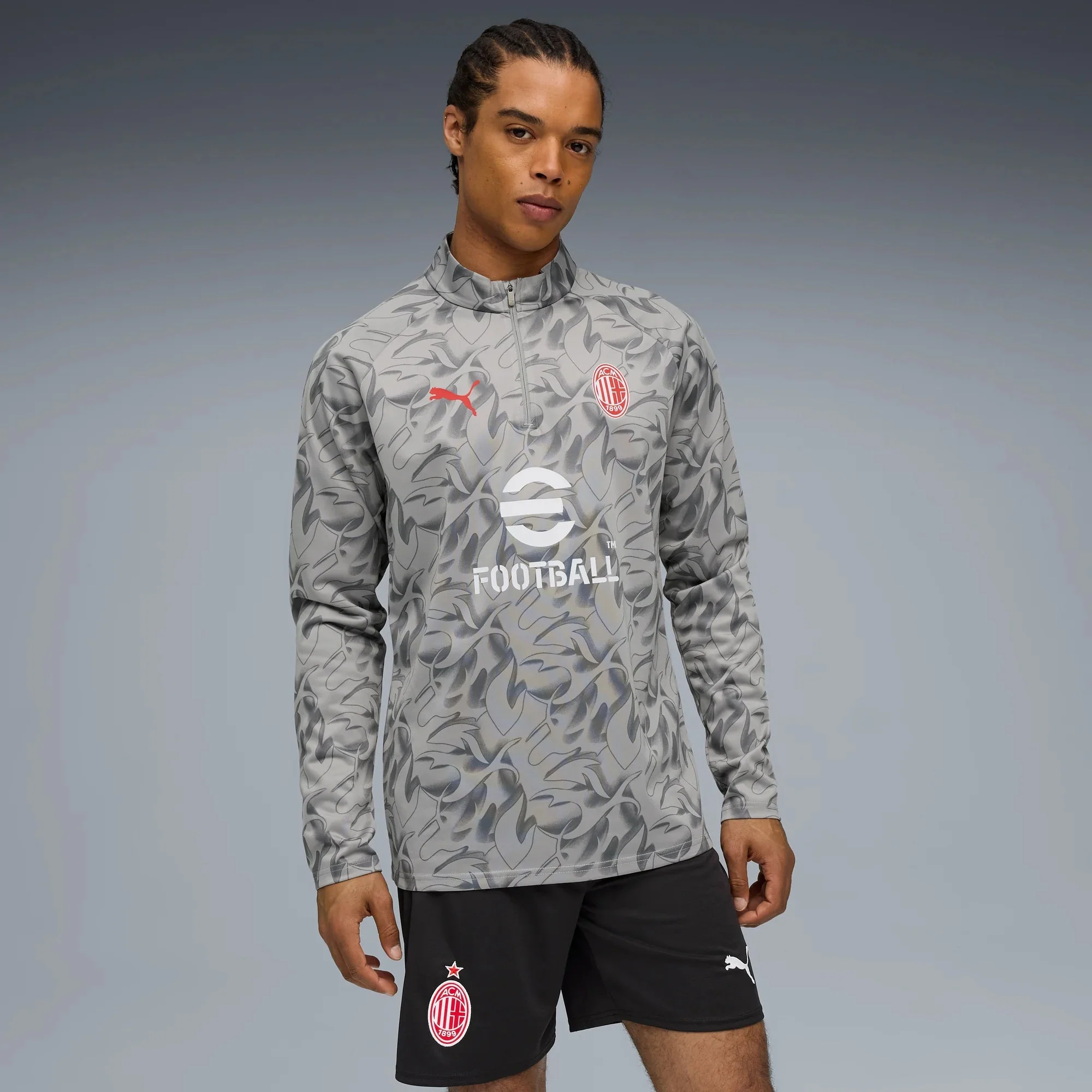 Puma 2025-26 AC Milan Men's 1/4 Zip Training Top - Image 3